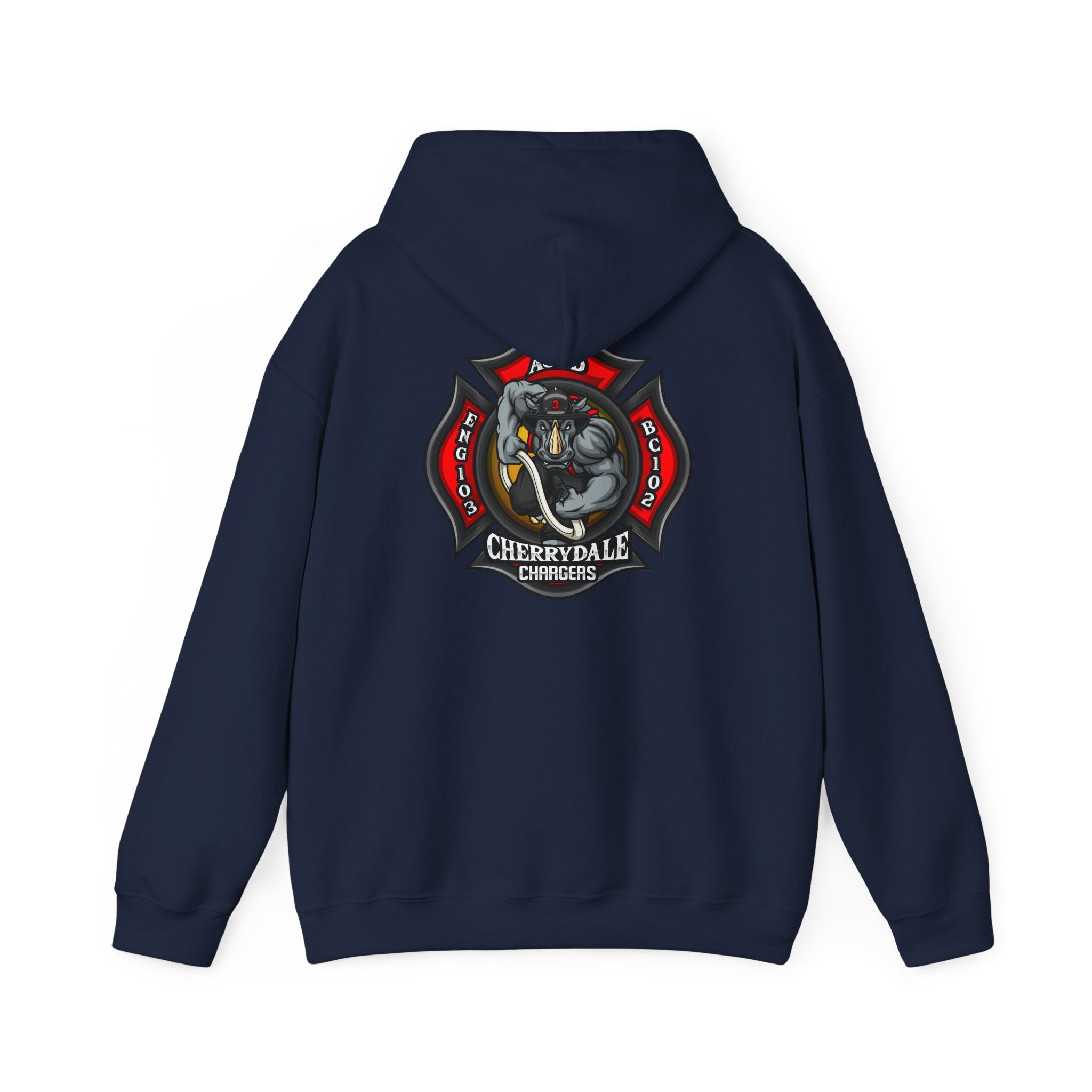 Arlington Station 3 Rhino Front/Back - Gildan Heavy Blend™ Hooded Sweatshirt