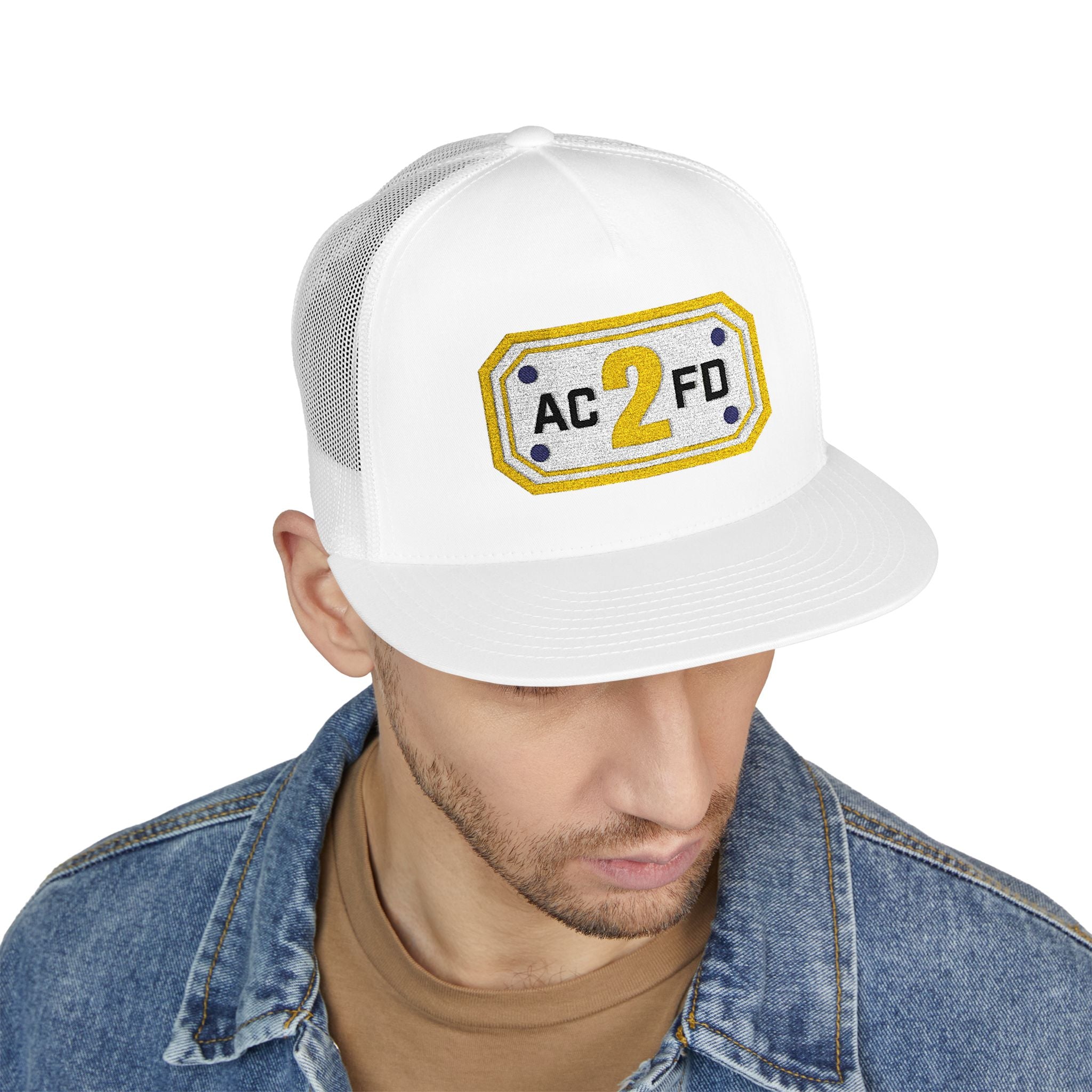 Arlington Rescue 2 (requested different style hat) - 5 Panel Trucker Cap (Embroidery)