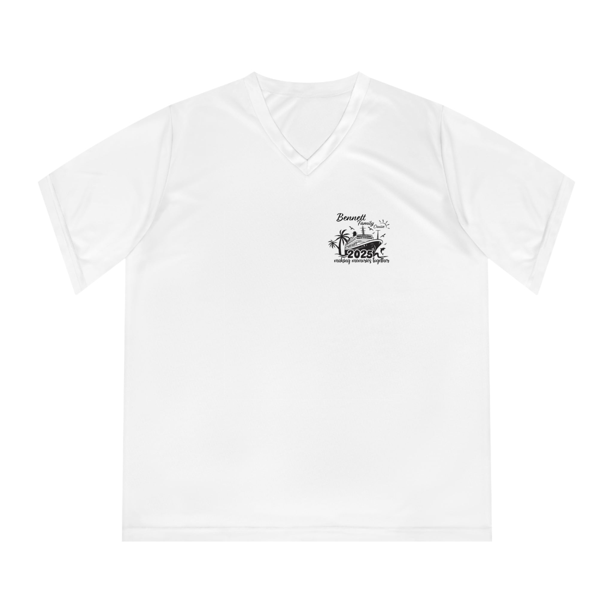 Bennett Family Cruise Black logo - Women's Performance V-Neck T-Shirt