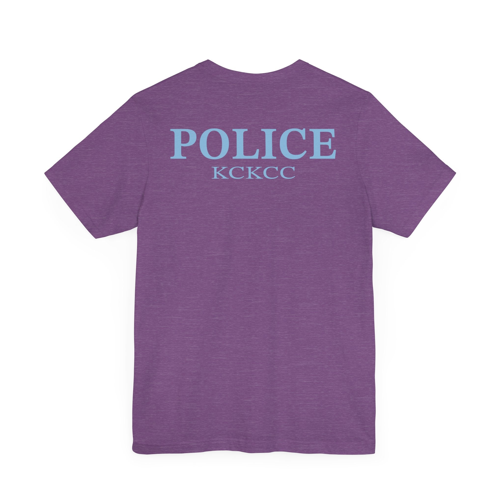 KCKCC Police Patch Color Blue Back - Unisex Jersey Short Sleeve Tee