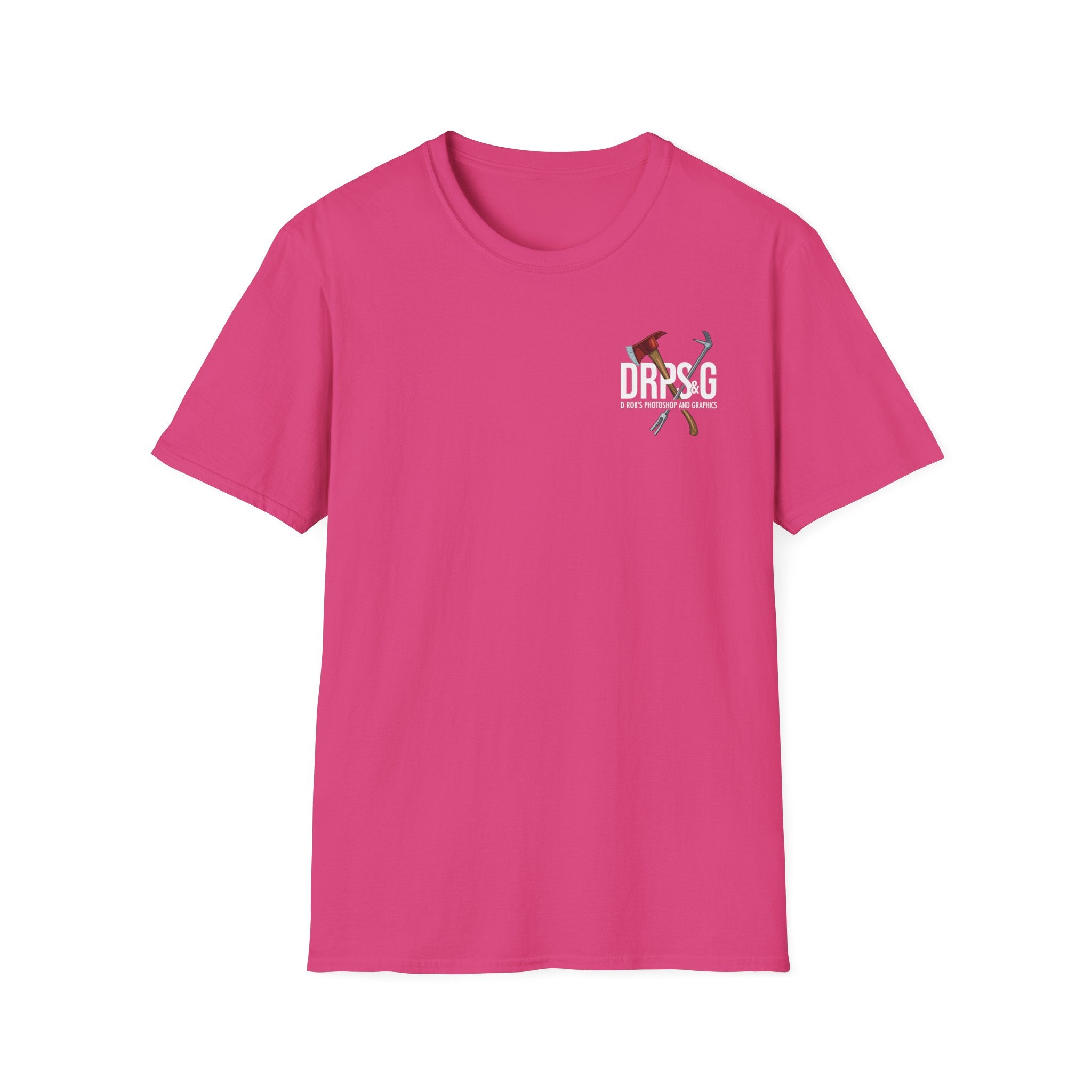 Firefighter US Flag - Unisex Softstyle T-Shirt