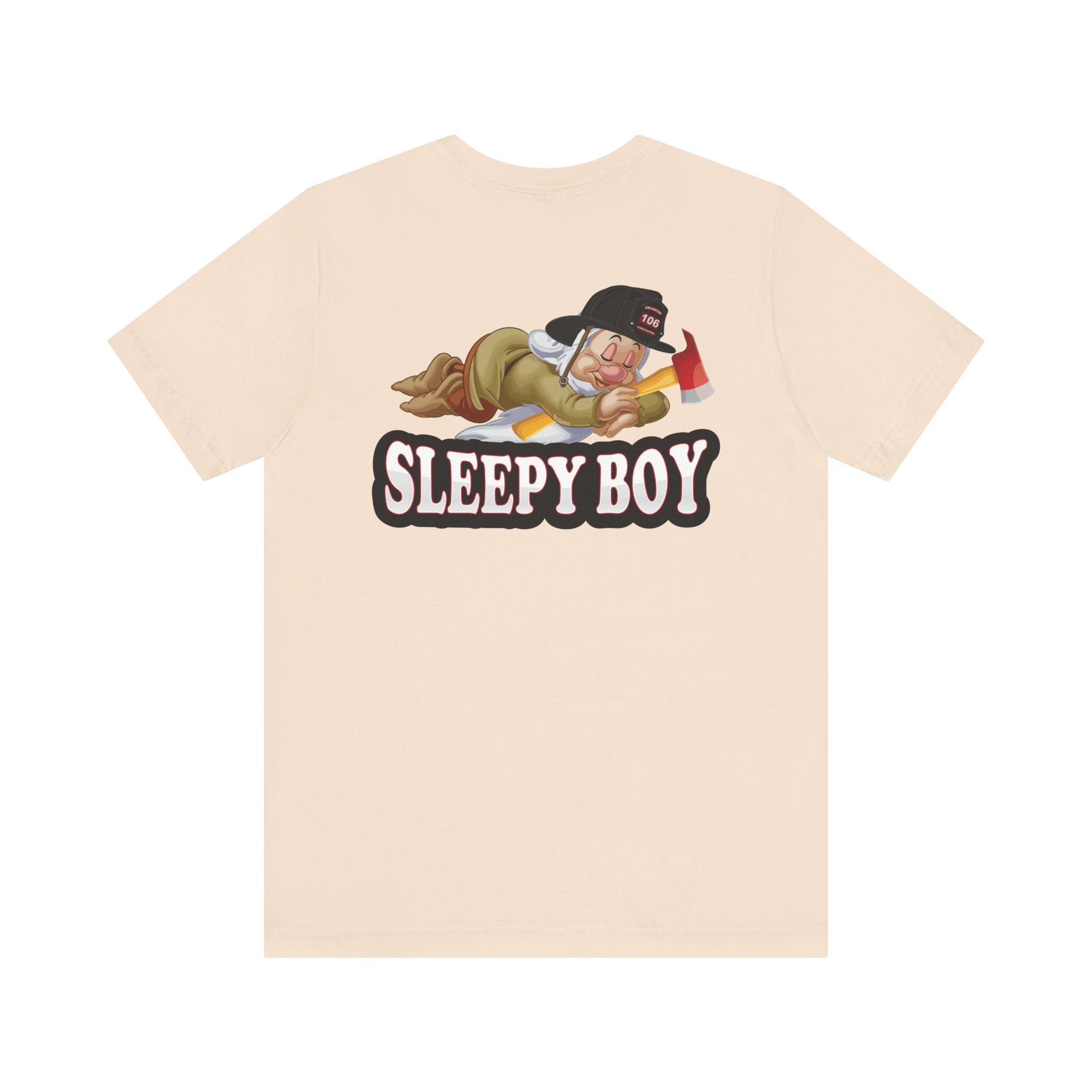 Sleepy Boy Firefighter - Heavy Cotton Unisex Tee -