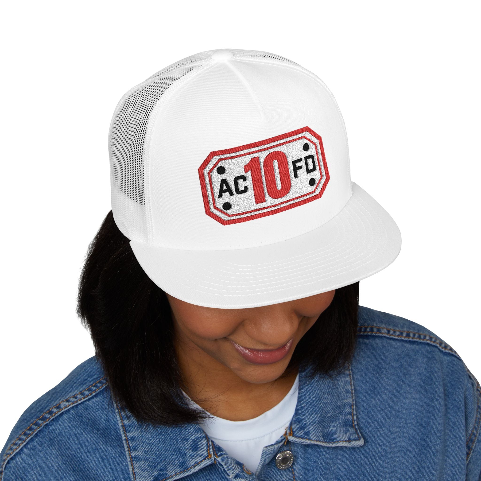Arlington Engine 10 (requested different style hat) - 5 Panel Trucker Cap (Embroidery)