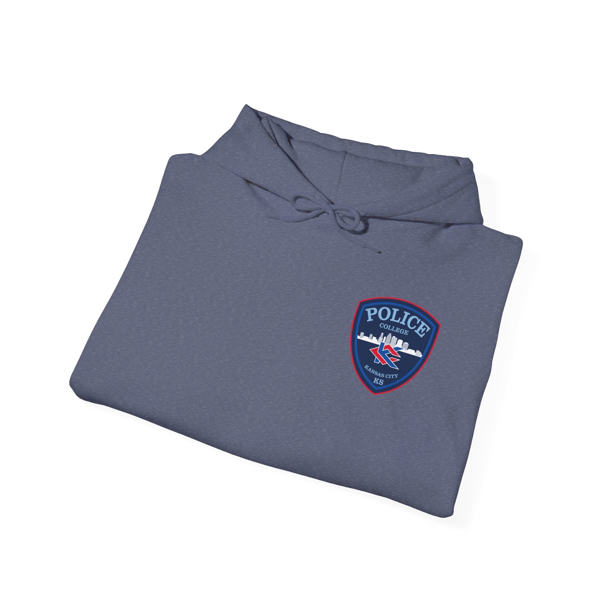 Kansas City College Police Blue Patch - Unisex Heavy Blend™ Hooded Sweatshirt