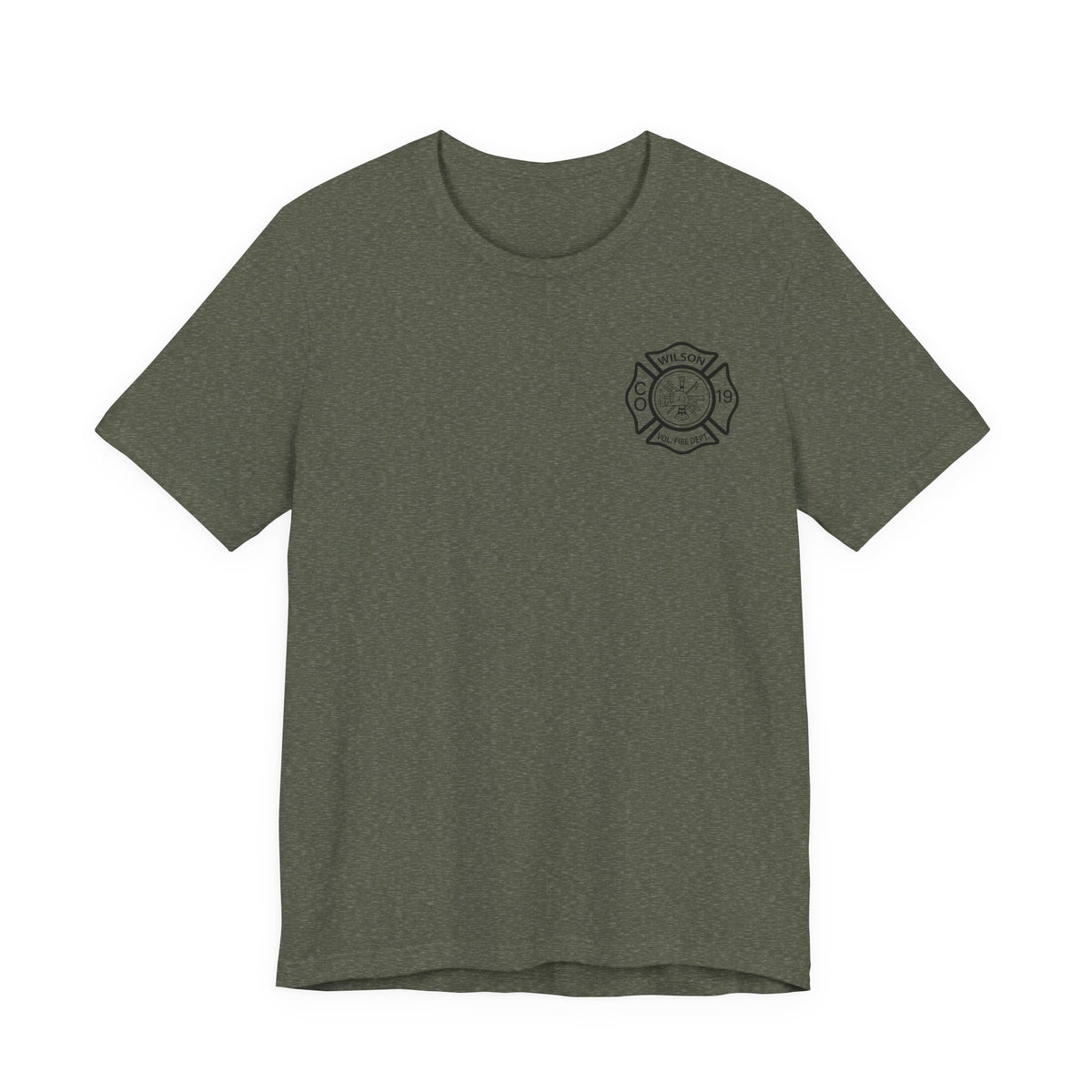 WVFC FD logo black Redline flag back  - Unisex Jersey Short Sleeve Tee