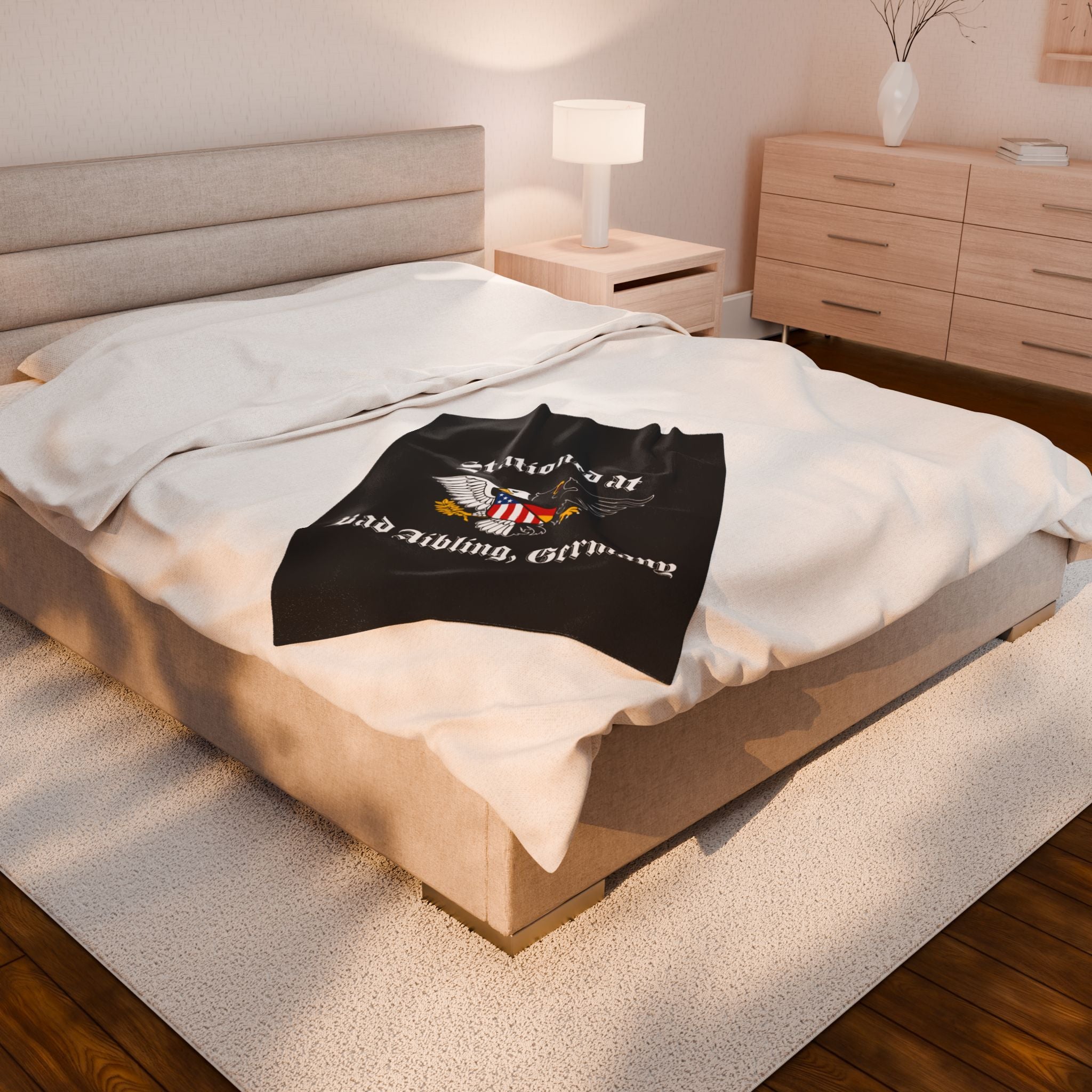 Stationed at Bad Aibling - Velveteen Plush Blanket
