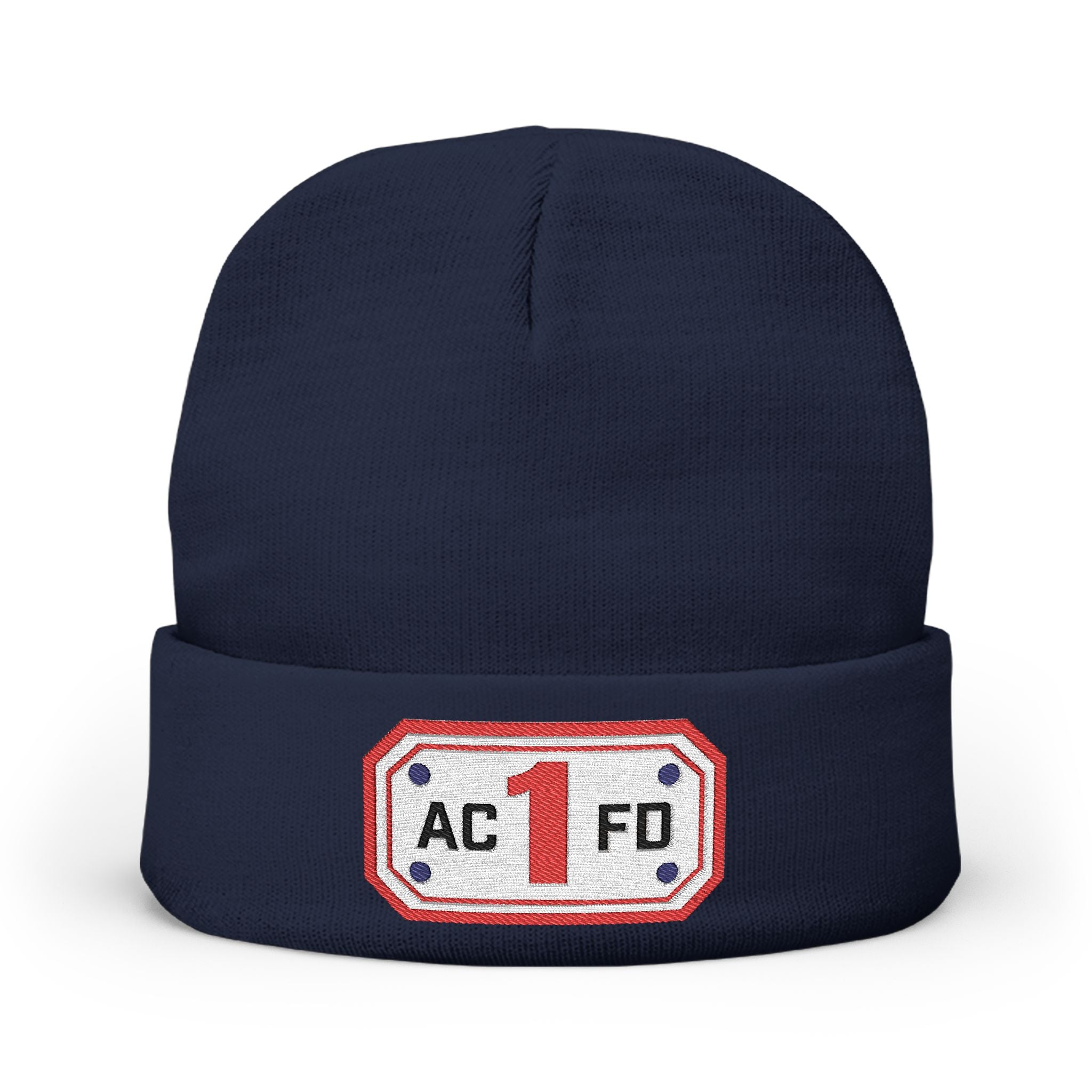 Arlington Engine 1- Knit Beanie (Embroidery)