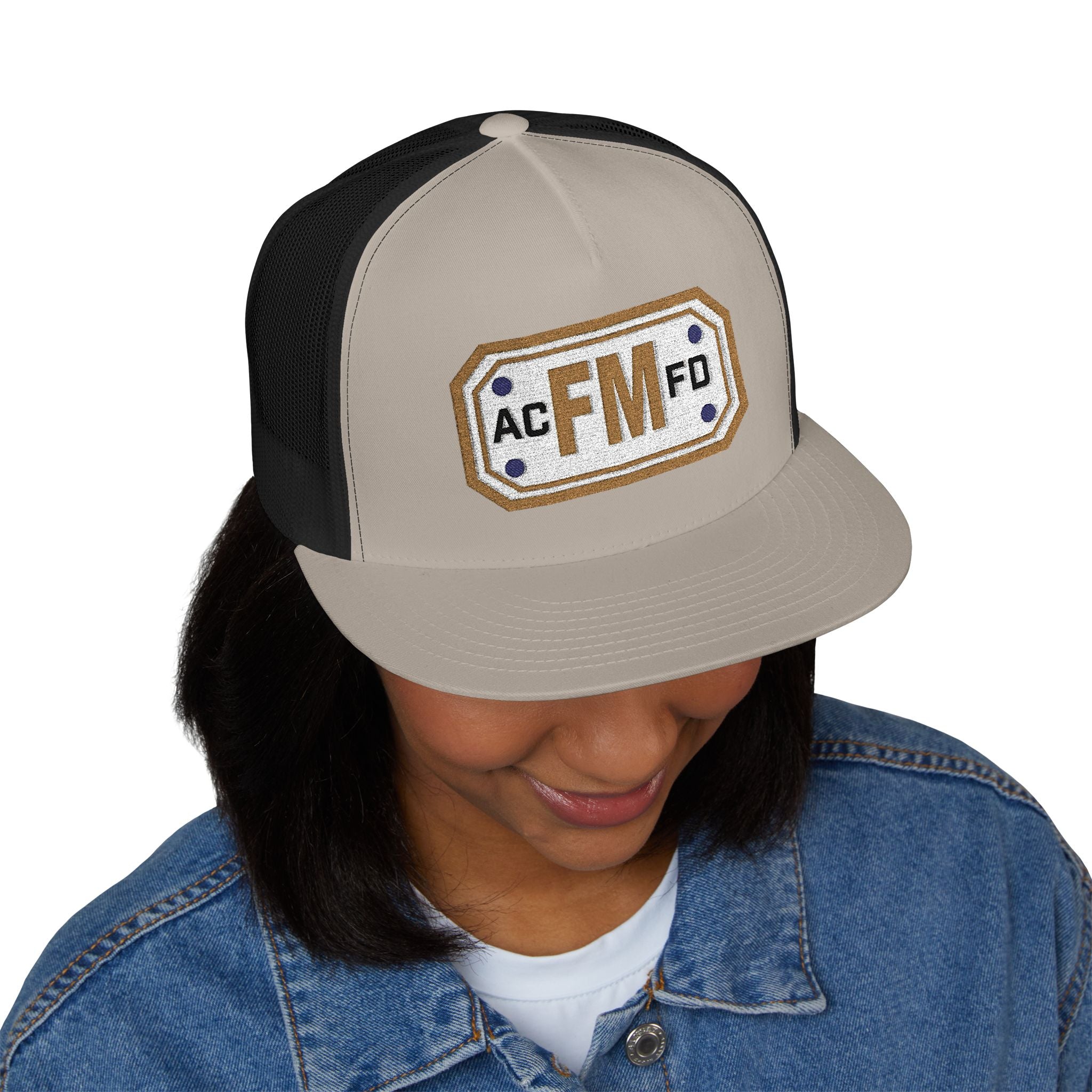 Arlington Fire Marshal Gold - 5 Panel Trucker Cap (Embroidery)