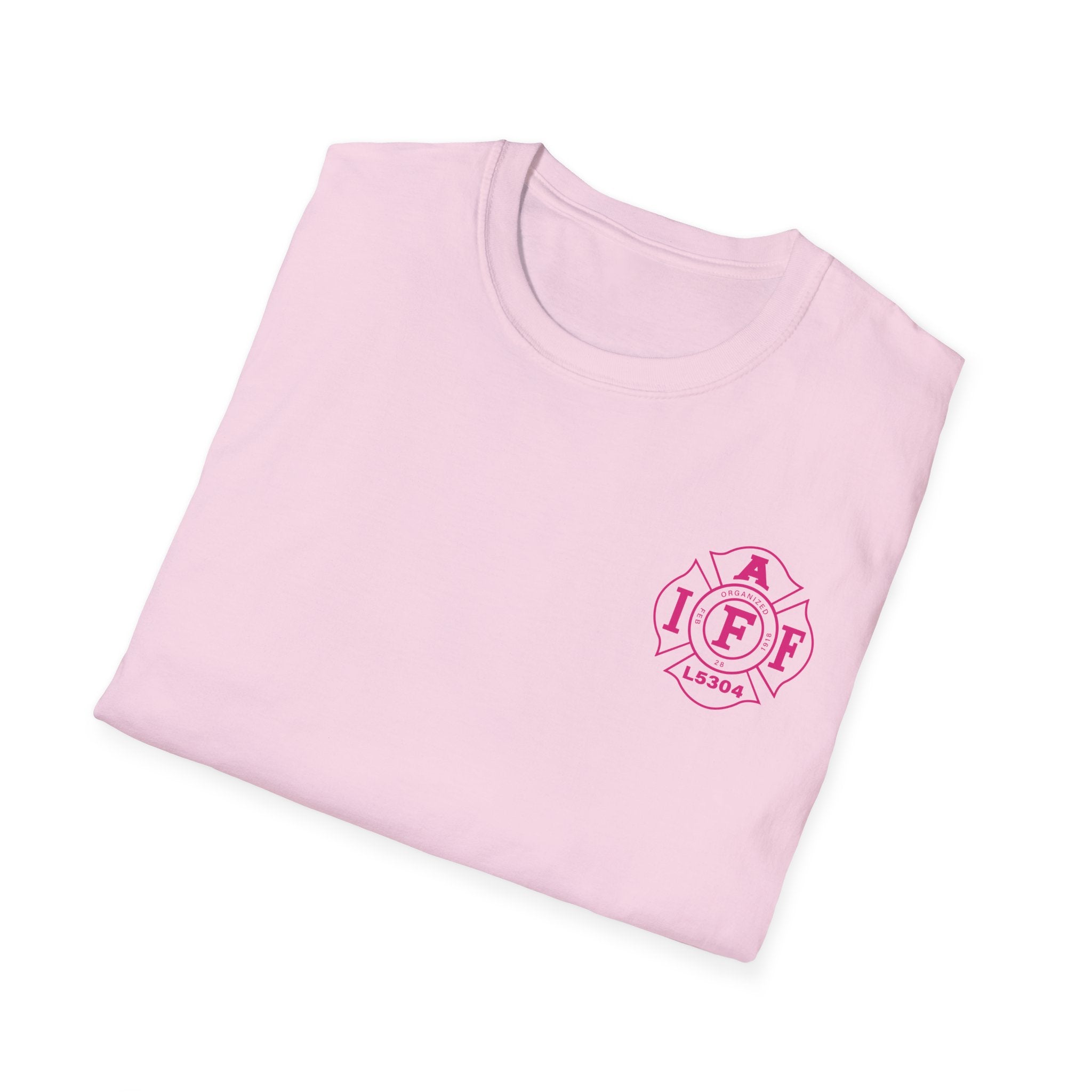 Clarke County Fire Breast Cancer (Portion of Proceeds go to Local 5304) - Gildan Soft Cotton Softstyle T-Shirt