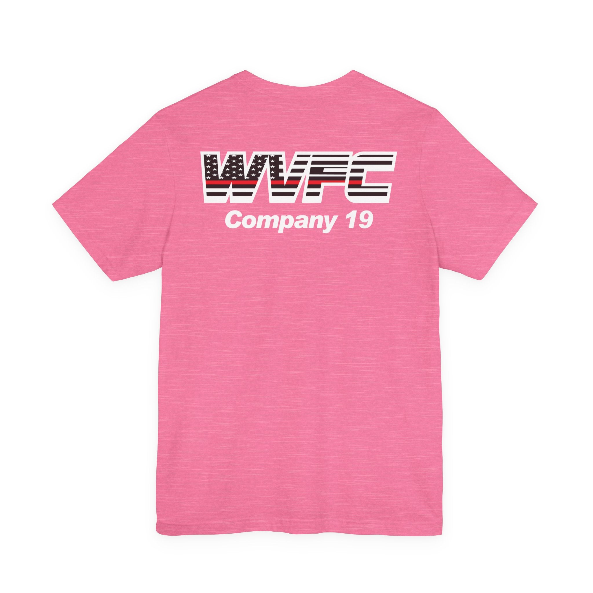 WVFC FD Logo wht Redline Flag wht- Unisex Jersey Short Sleeve Tee