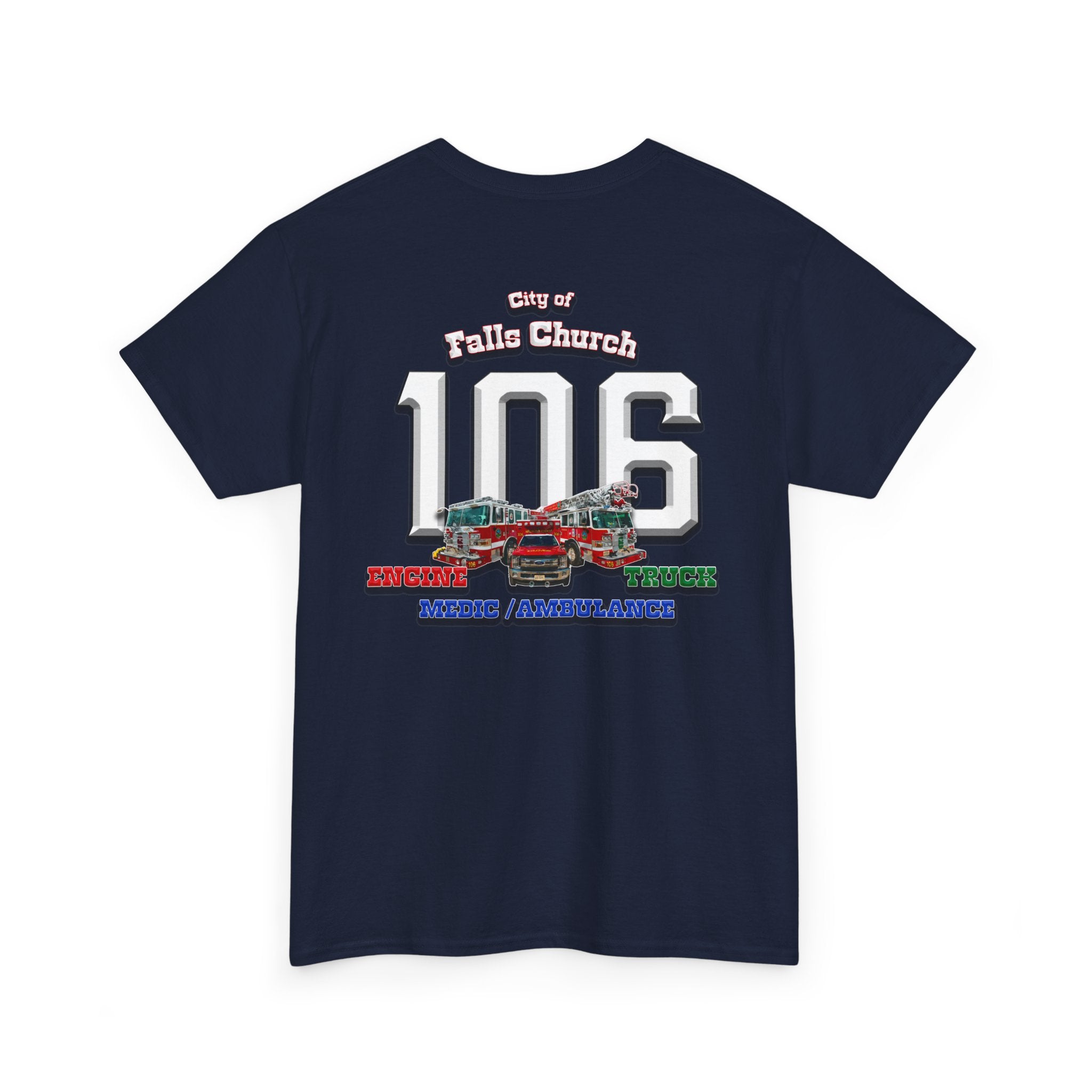 Station 6 Falls Church Apparatus -Heavy Cotton Unisex Tee -