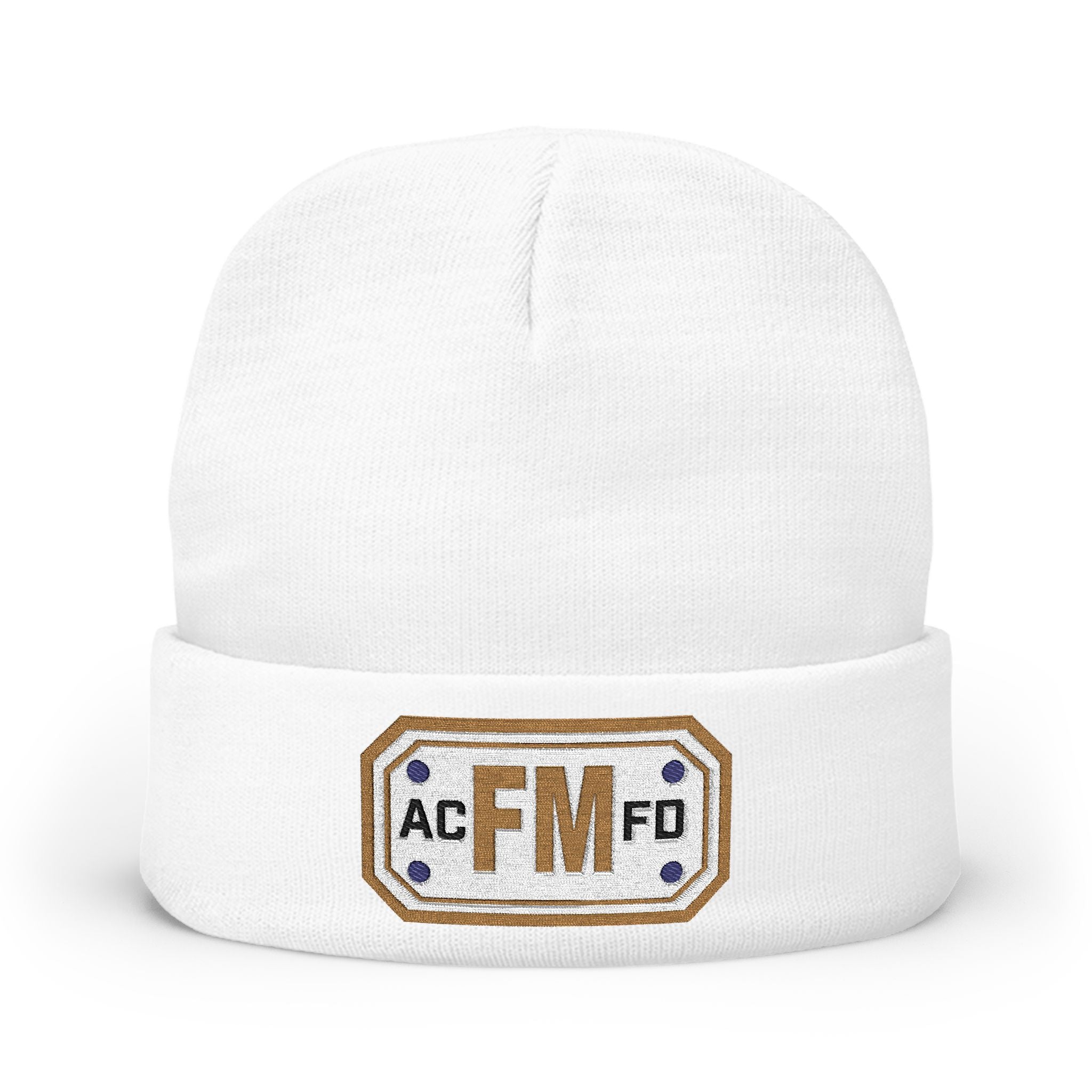 Arlington Fire Marshal Gold - Knit Beanie (Embroidery)