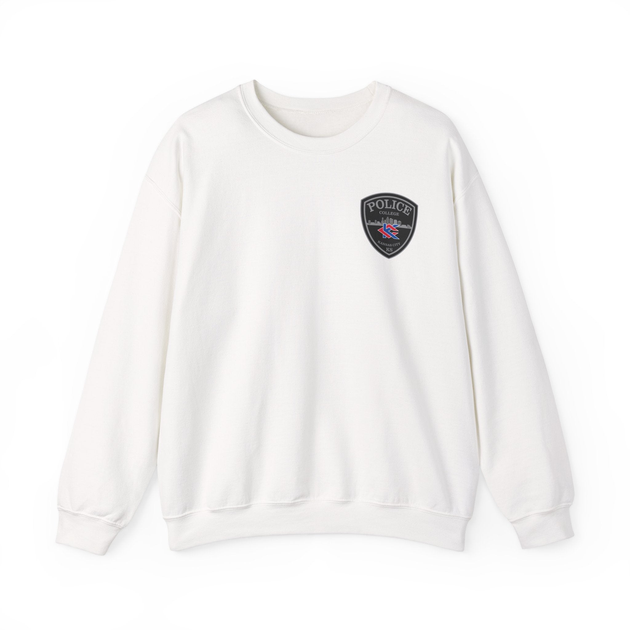 Kansas City College Police Patch Grey - Unisex Heavy Blend™ Crewneck Sweatshirt