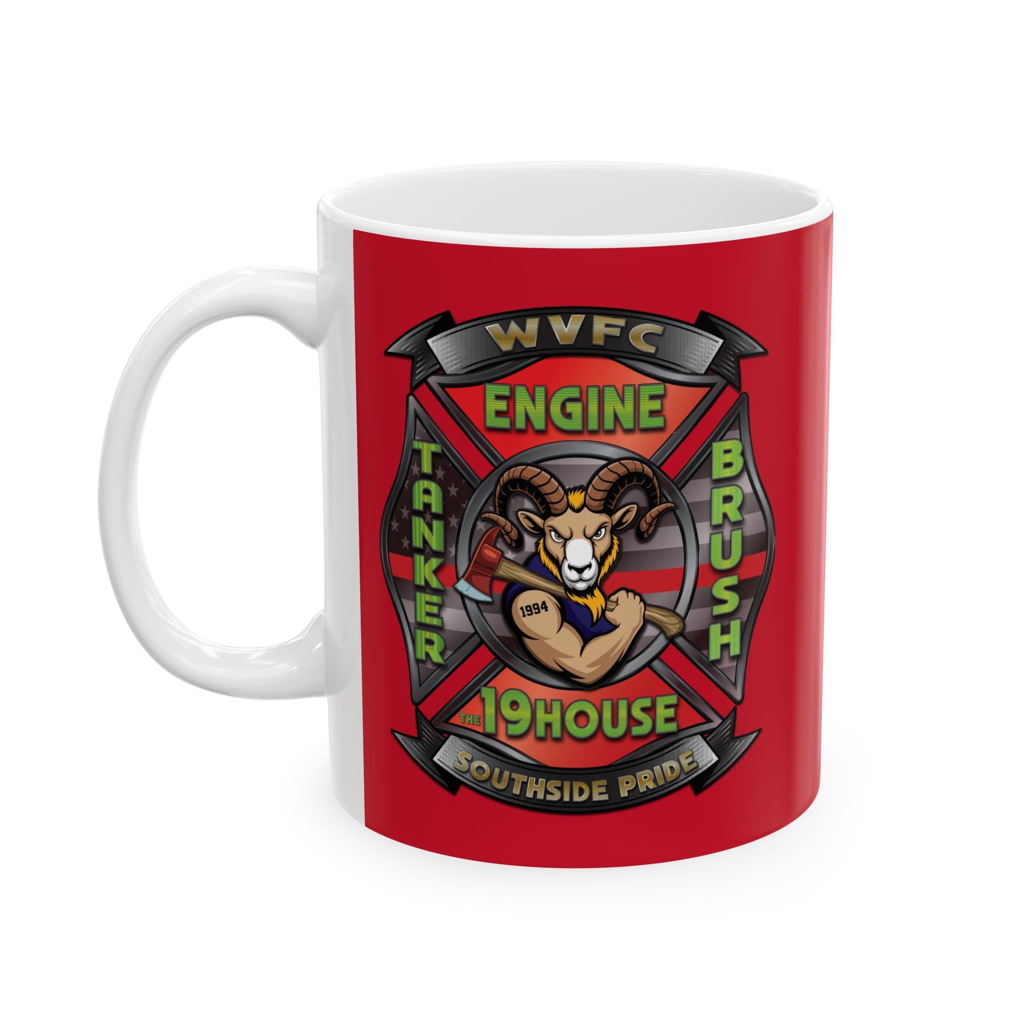 WVFC Goat Logo 2 version 1 blk - Ceramic Mug, (11oz)