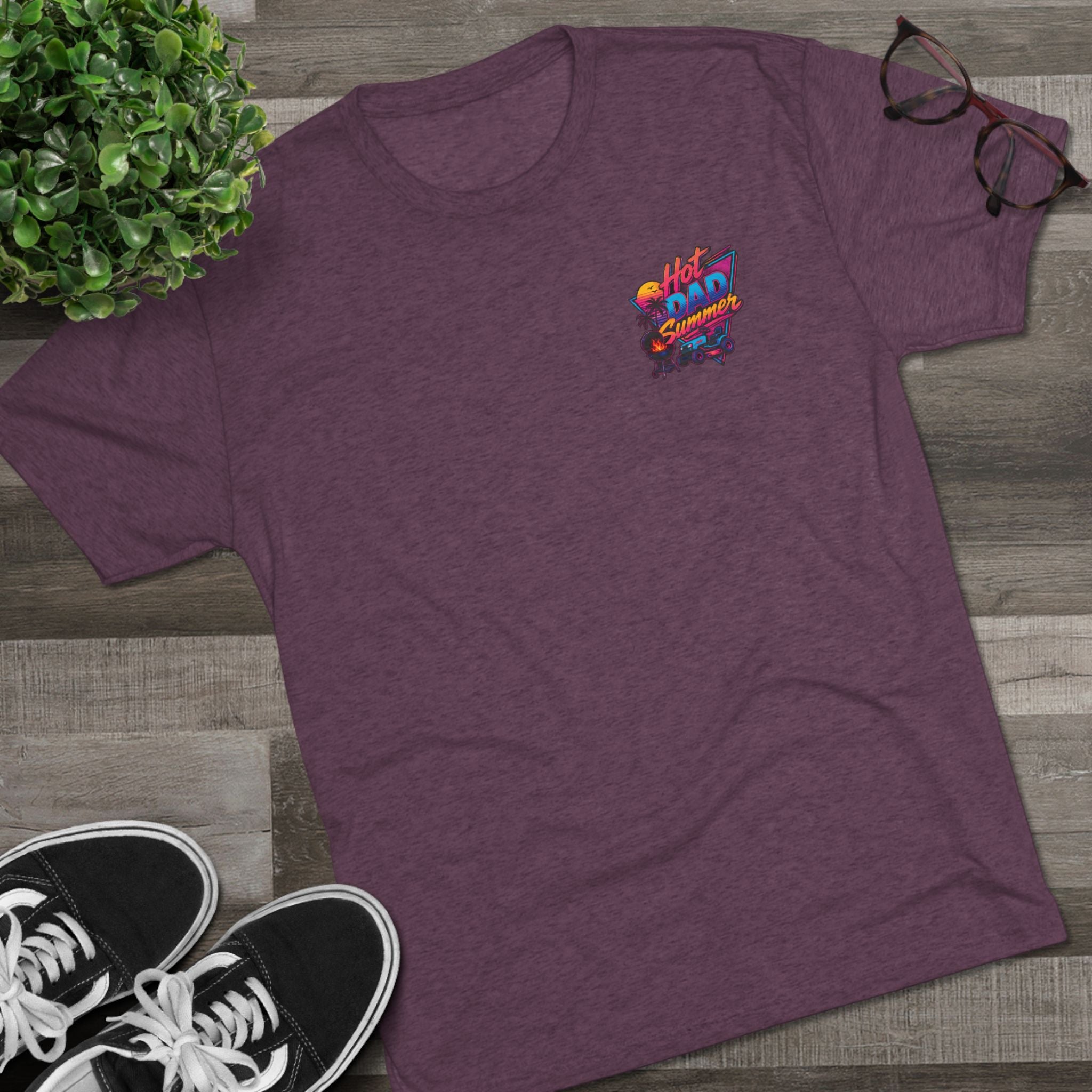 Hot Dad Summer Rock Shirt - NextLevel Tri-Blend Crew Tee