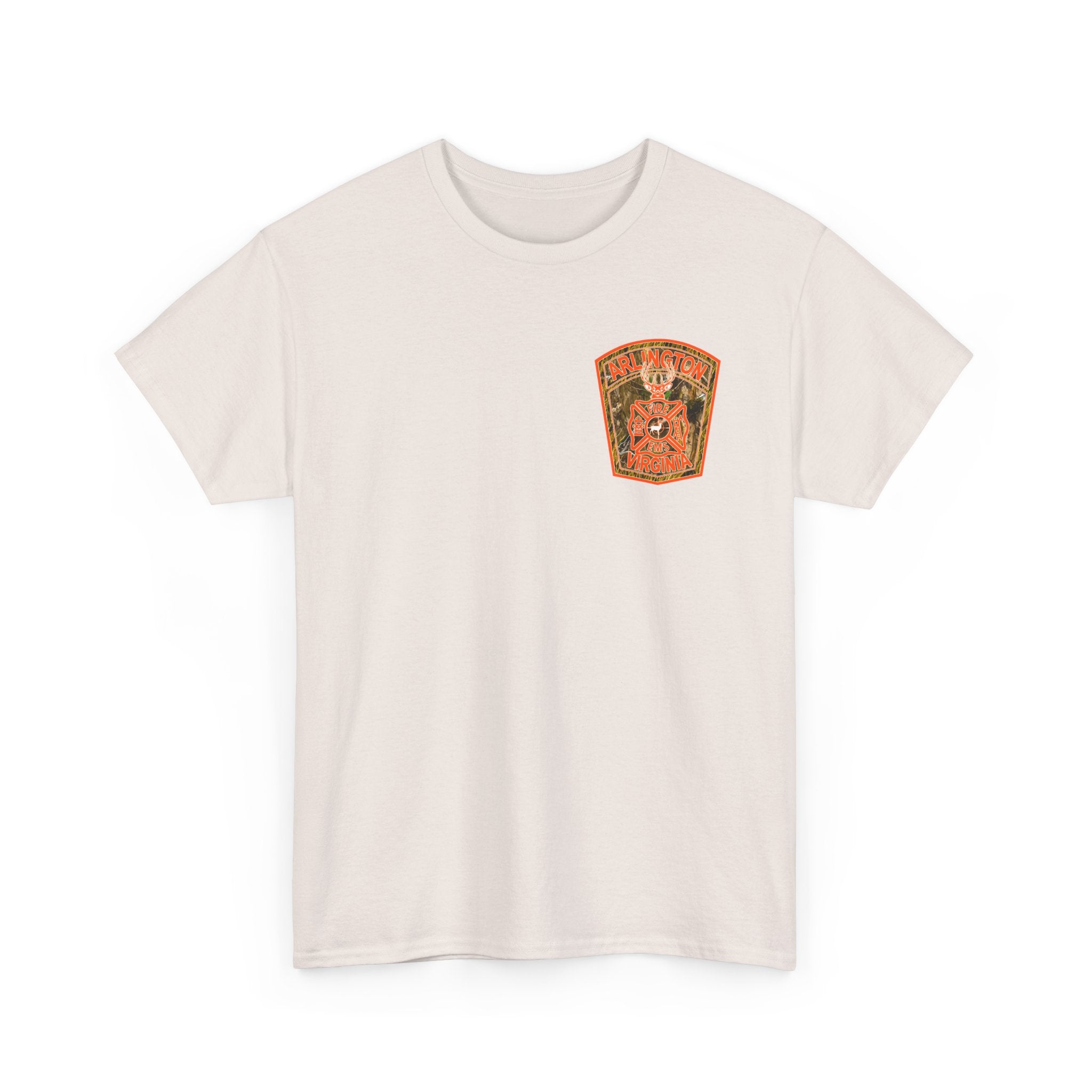 Heavy Cotton Unisex Tee - Arlington Camo Deer Hunter