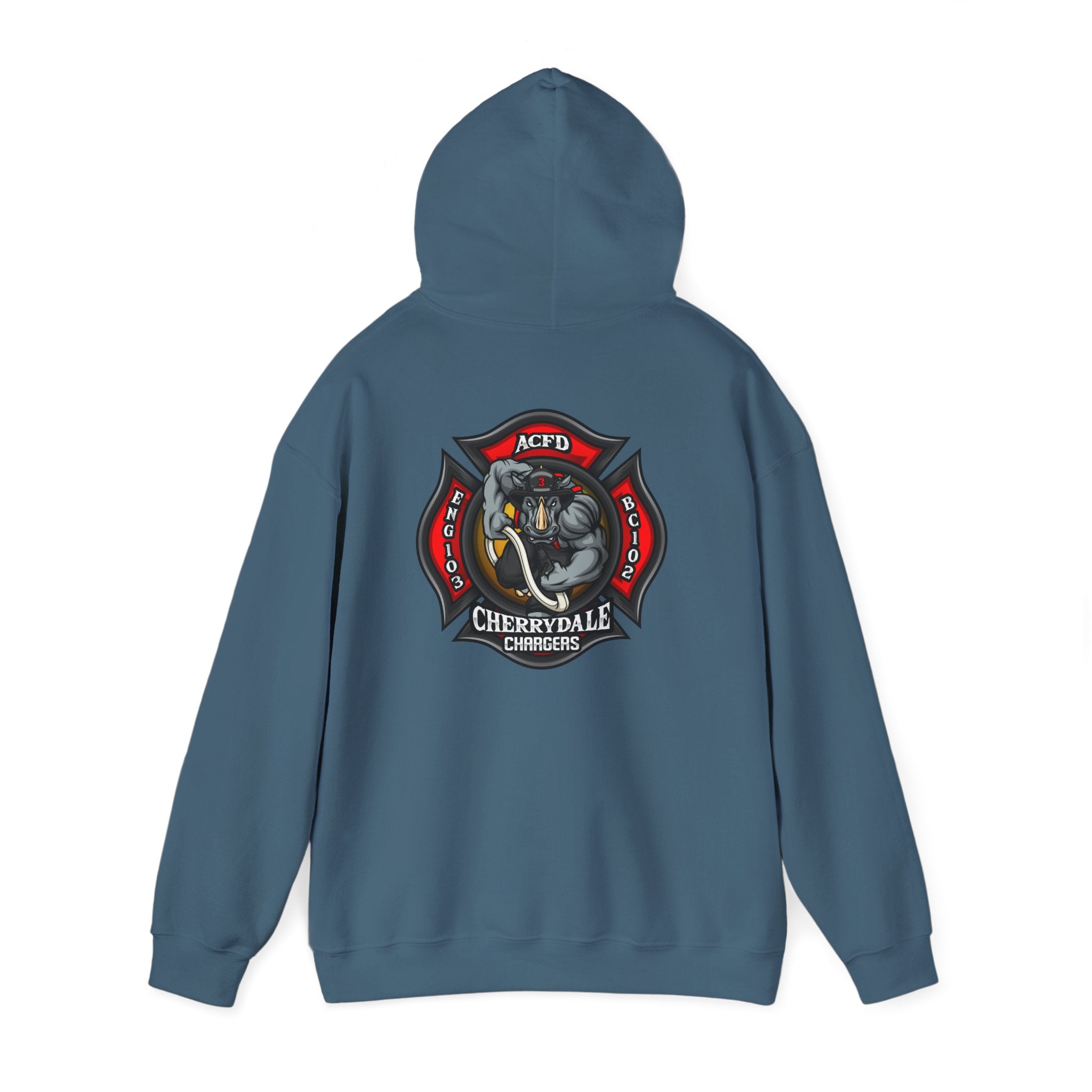 Arlington Station 3 Rhino Front/Back - Gildan Heavy Blend™ Hooded Sweatshirt