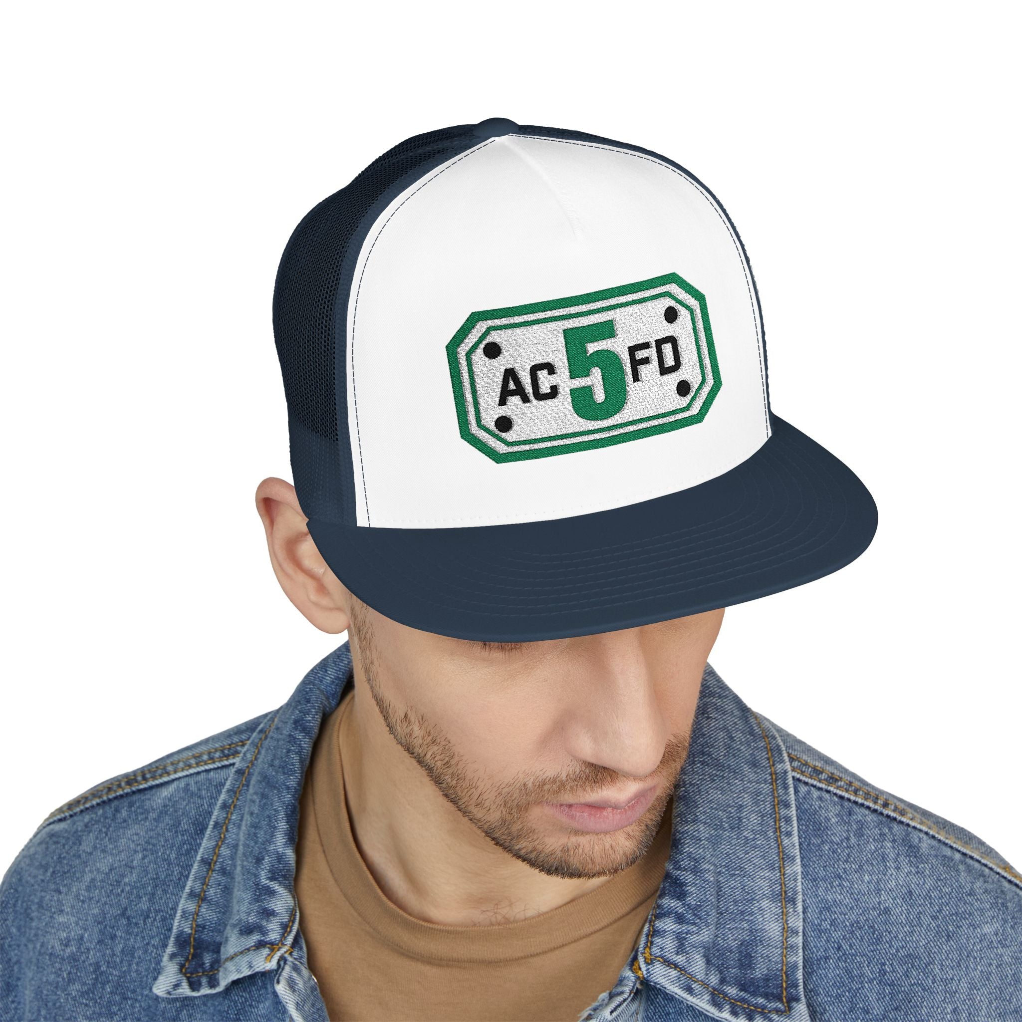 Arlington Truck 5 (requested different style hat) - 5 Panel Trucker Cap (Embroidery)