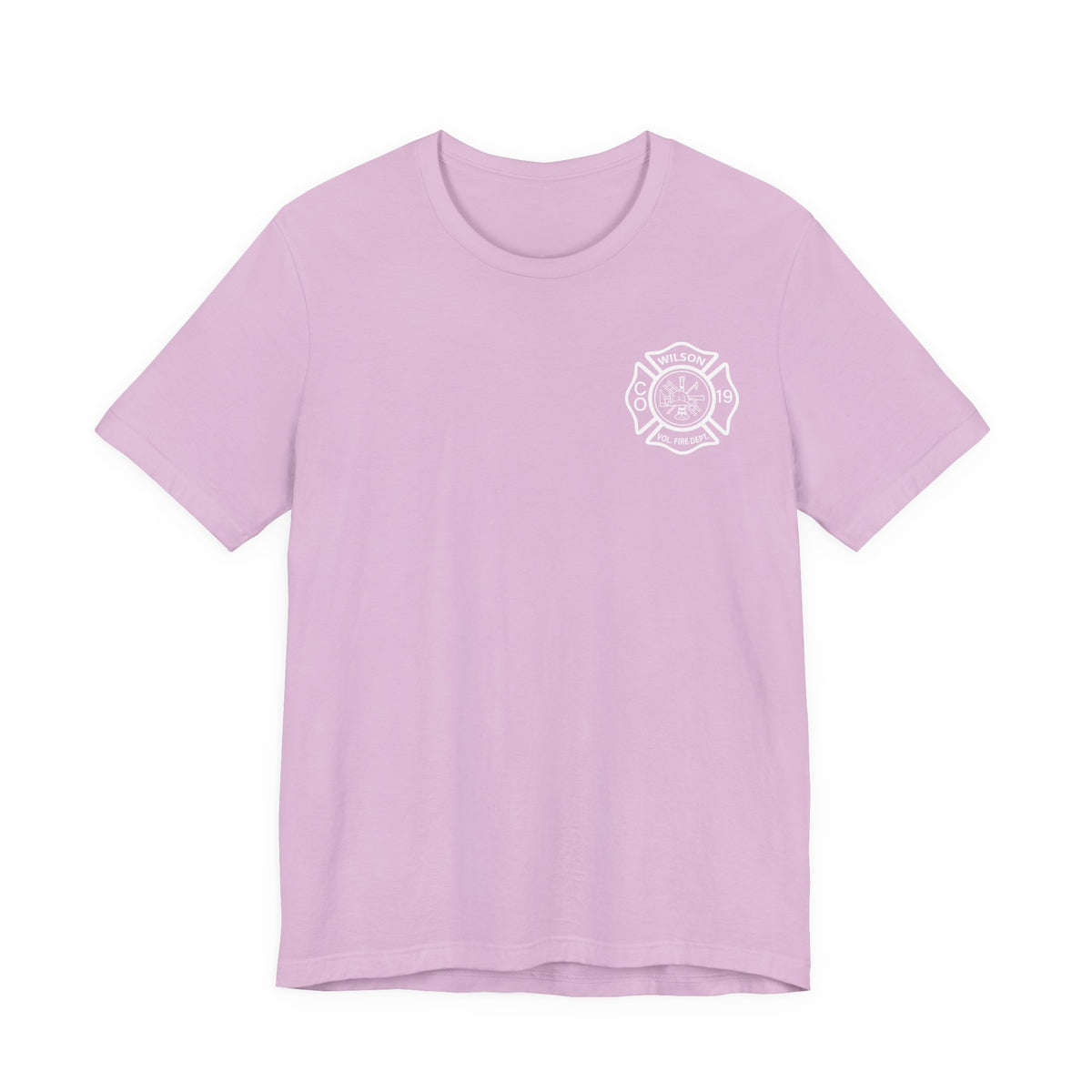 WVFC FD Logo wht Redline Flag wht- Unisex Jersey Short Sleeve Tee
