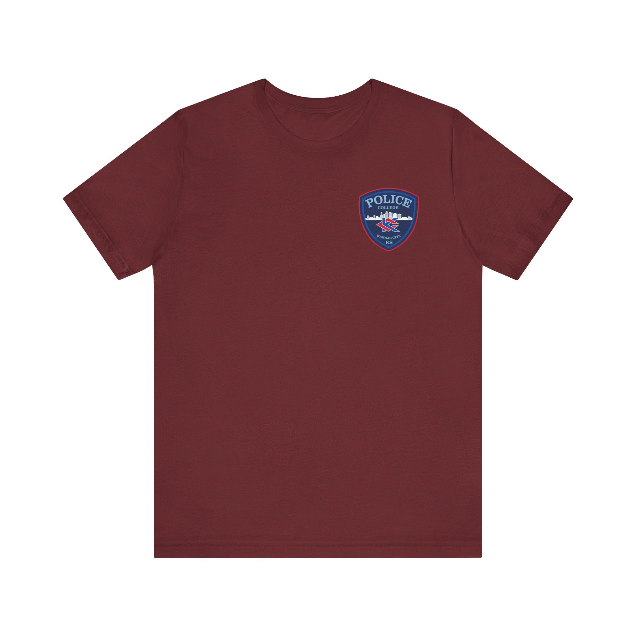 KCKCC Police Patch Color Blue Back - Unisex Jersey Short Sleeve Tee