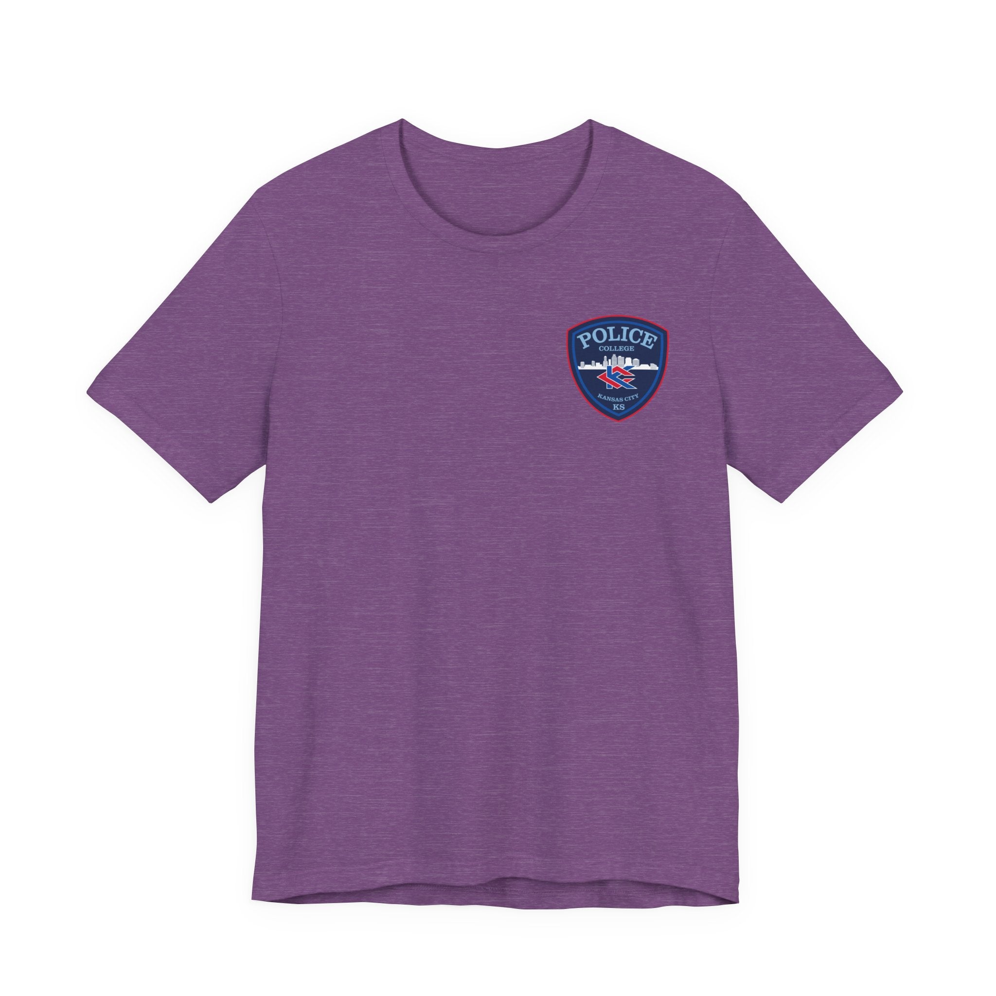 KCKCC Police Patch Color Blue Back - Unisex Jersey Short Sleeve Tee