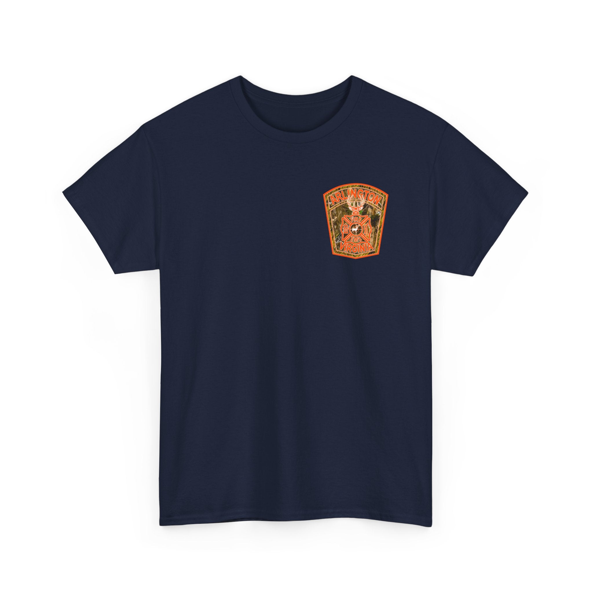 Heavy Cotton Unisex Tee - Arlington Camo Deer Hunter