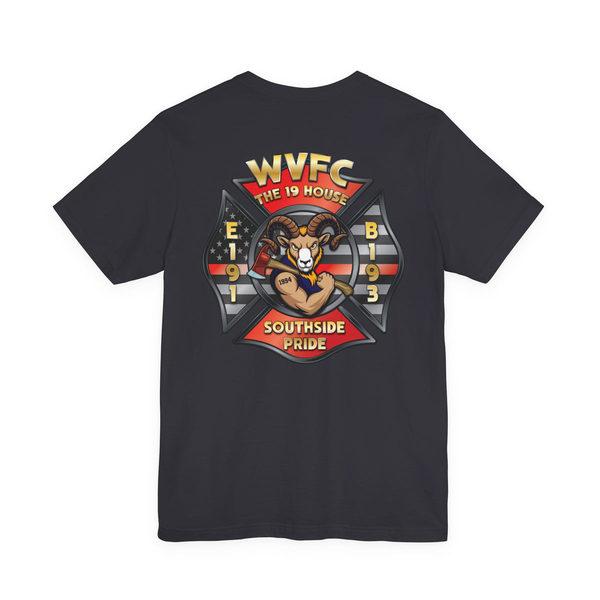 WVFC Goat Version 4 Goat Back - Unisex Jersey Short Sleeve Tee