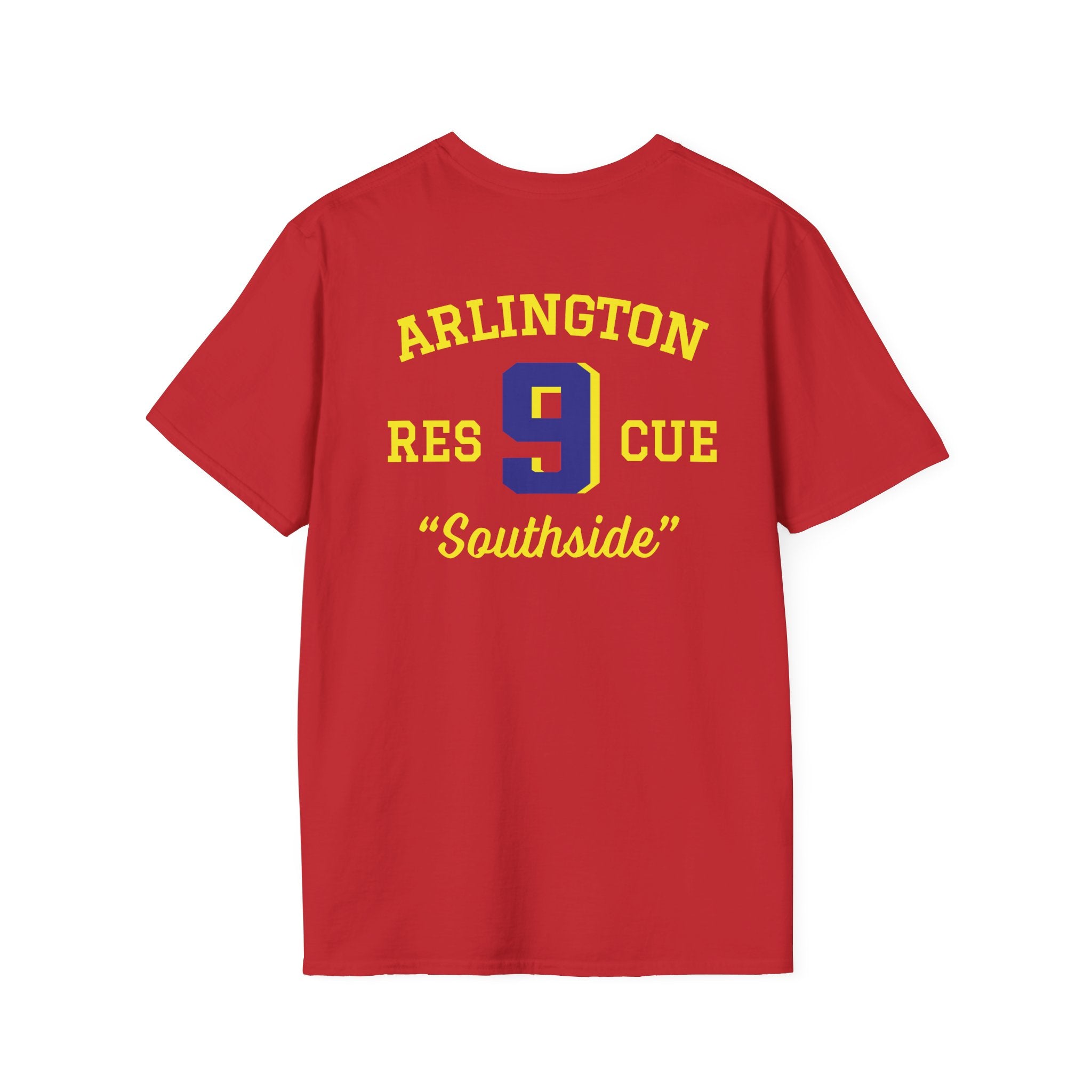 Station 9 Taz Front / Officer Rescue 9 back - Gildan Soft Cotton Softstyle T-Shirt