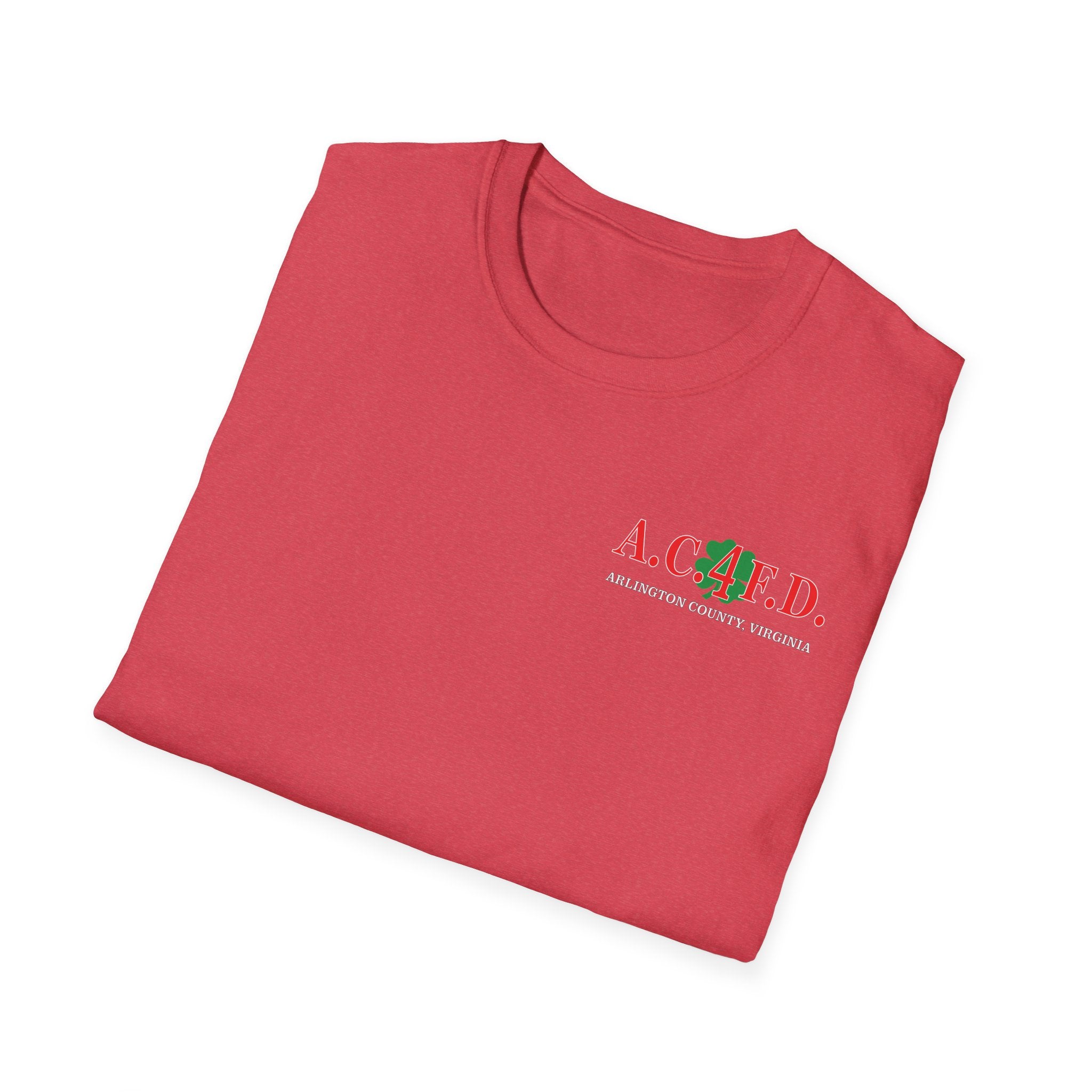 Station 4  acfd clover front/clover back - Gildan Soft Cotton Softstyle T-Shirt