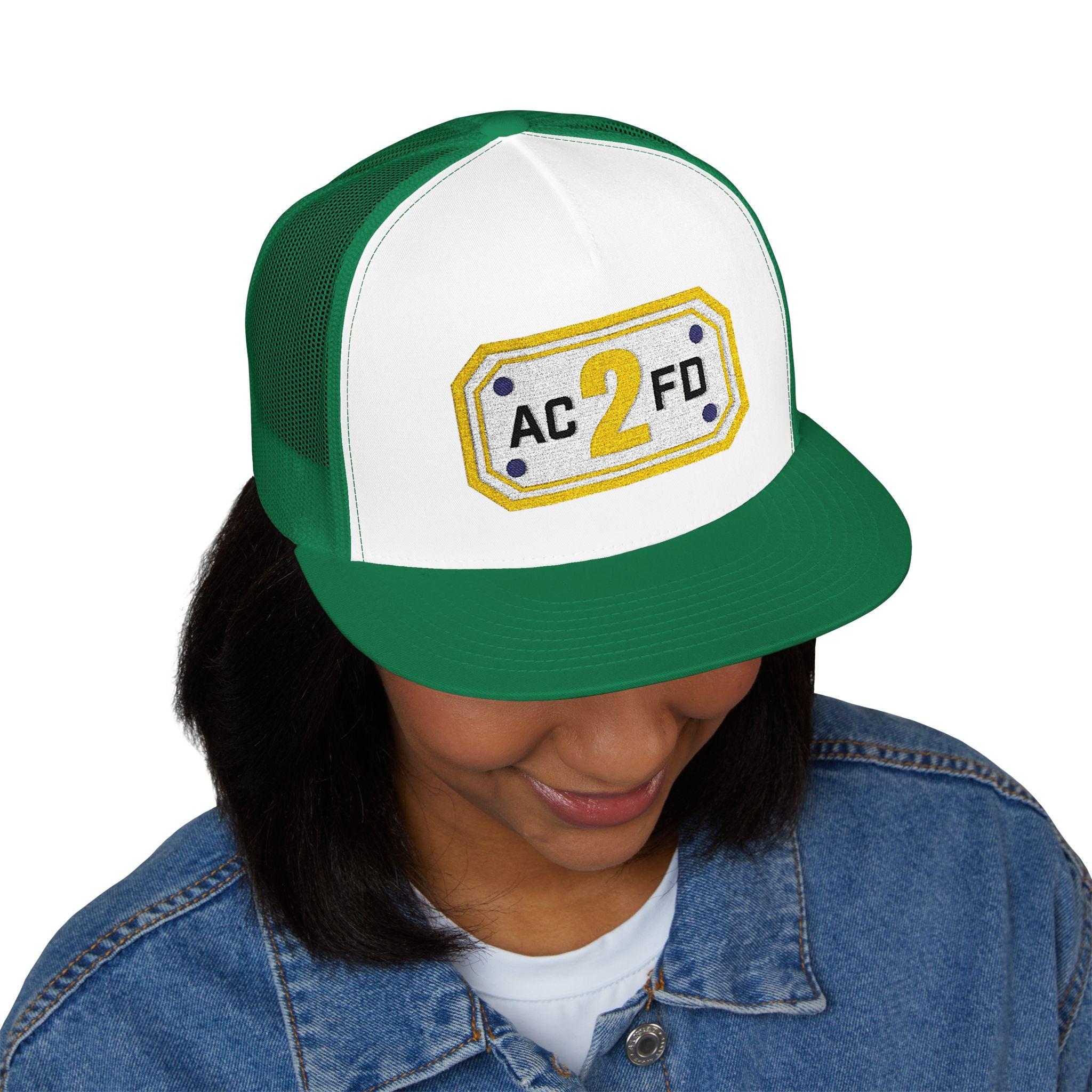 Arlington Rescue 2 (requested different style hat) - 5 Panel Trucker Cap (Embroidery)