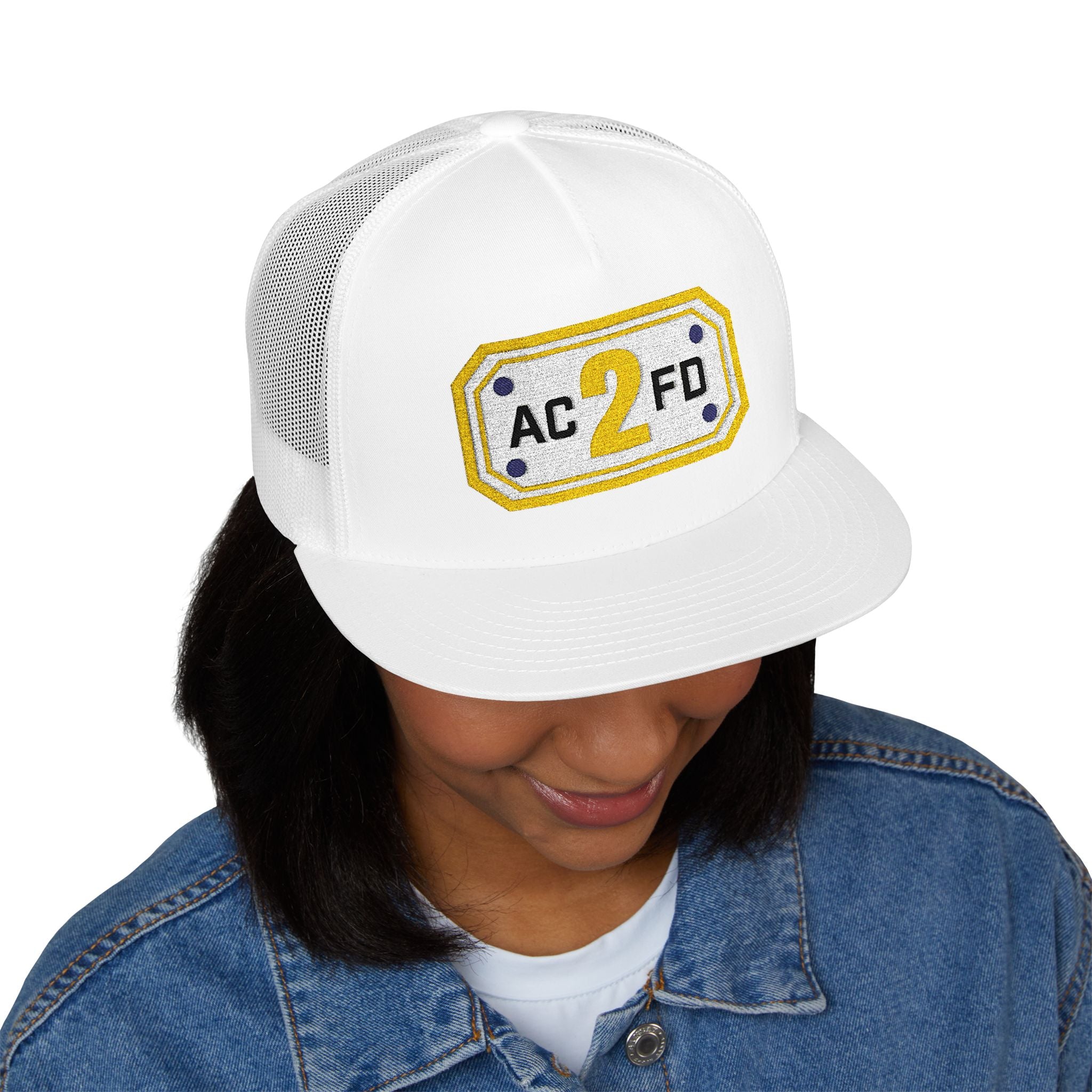 Arlington Rescue 2 (requested different style hat) - 5 Panel Trucker Cap (Embroidery)