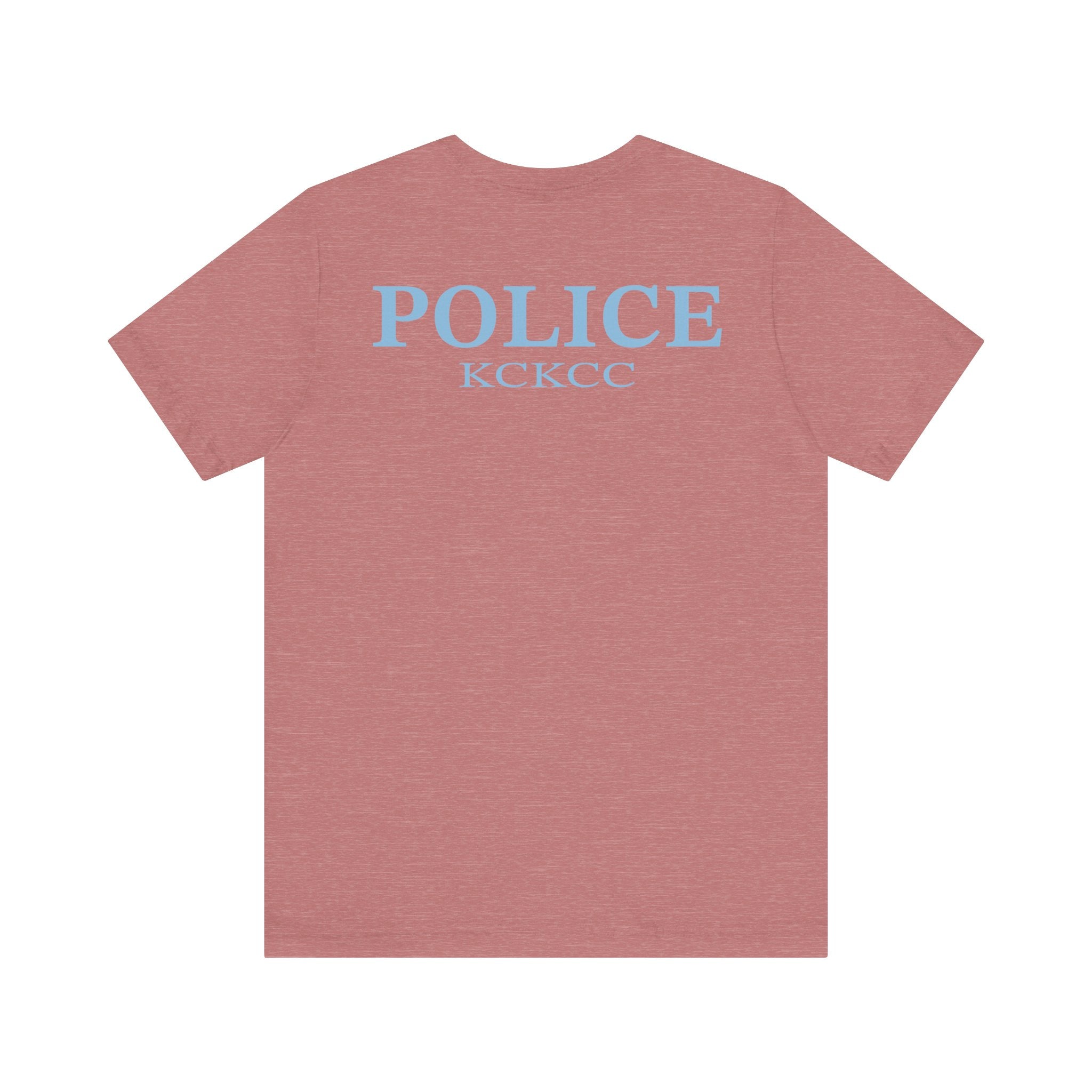 KCKCC Police Patch Color Blue Back - Unisex Jersey Short Sleeve Tee