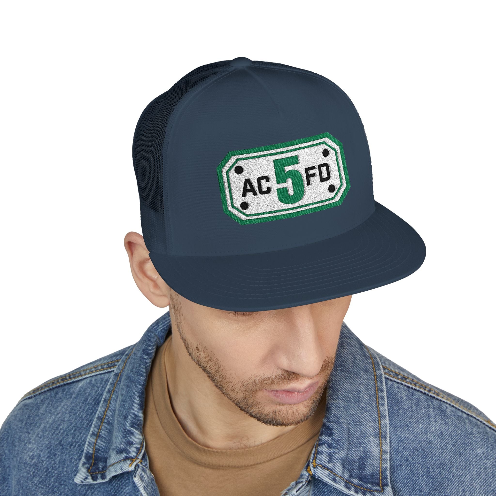 Arlington Truck 5 (requested different style hat) - 5 Panel Trucker Cap (Embroidery)