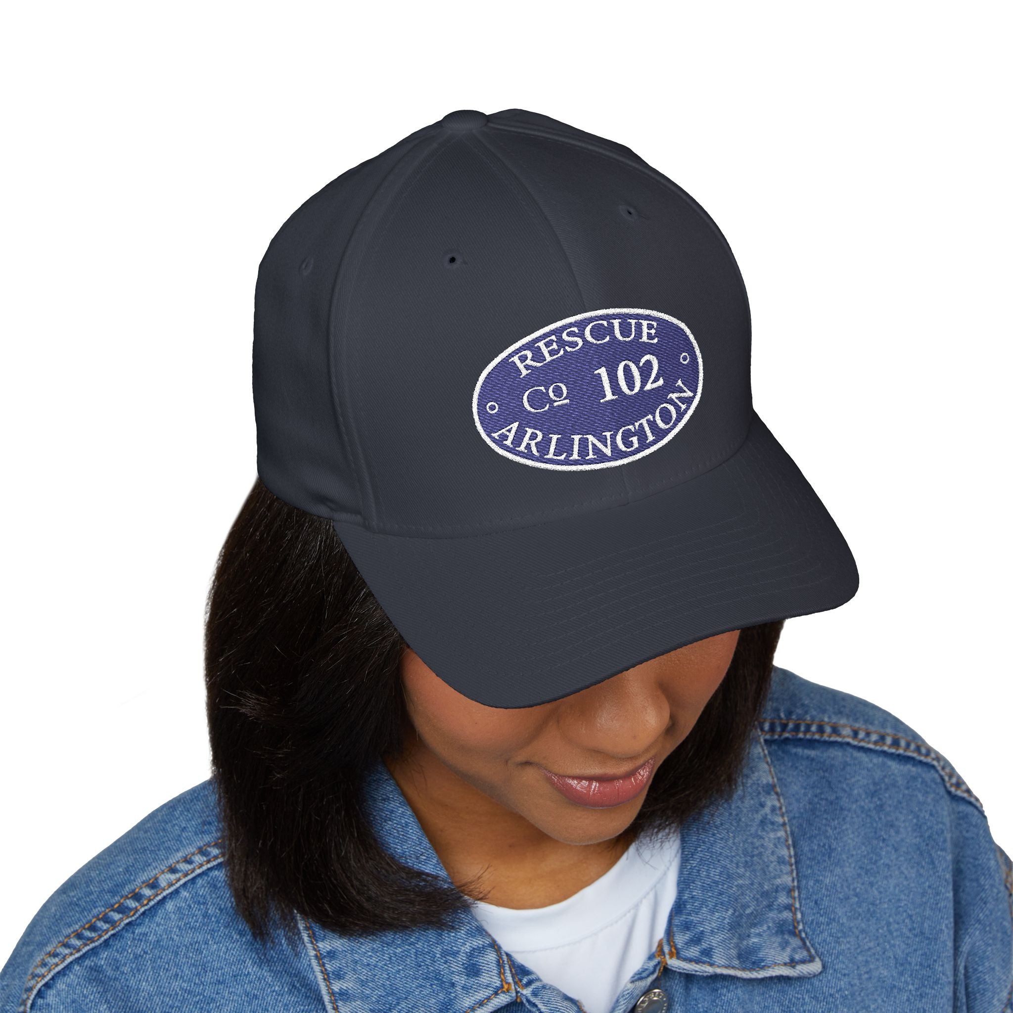 Arlington Rescue 2 Circle Patch - FLEXFIT Closed-Back Structured Cap (Embroidery)