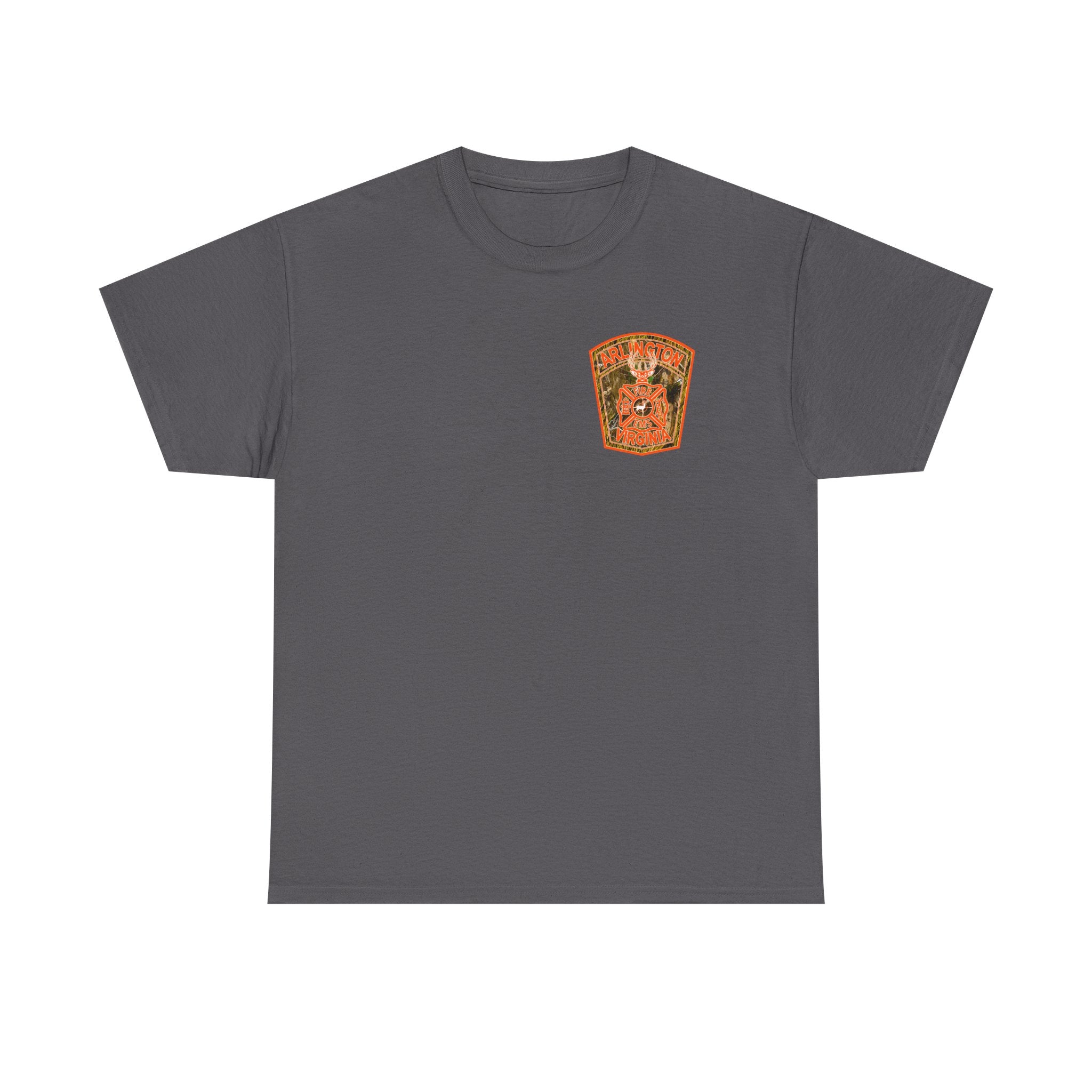 Heavy Cotton Unisex Tee - Arlington Camo Deer Hunter