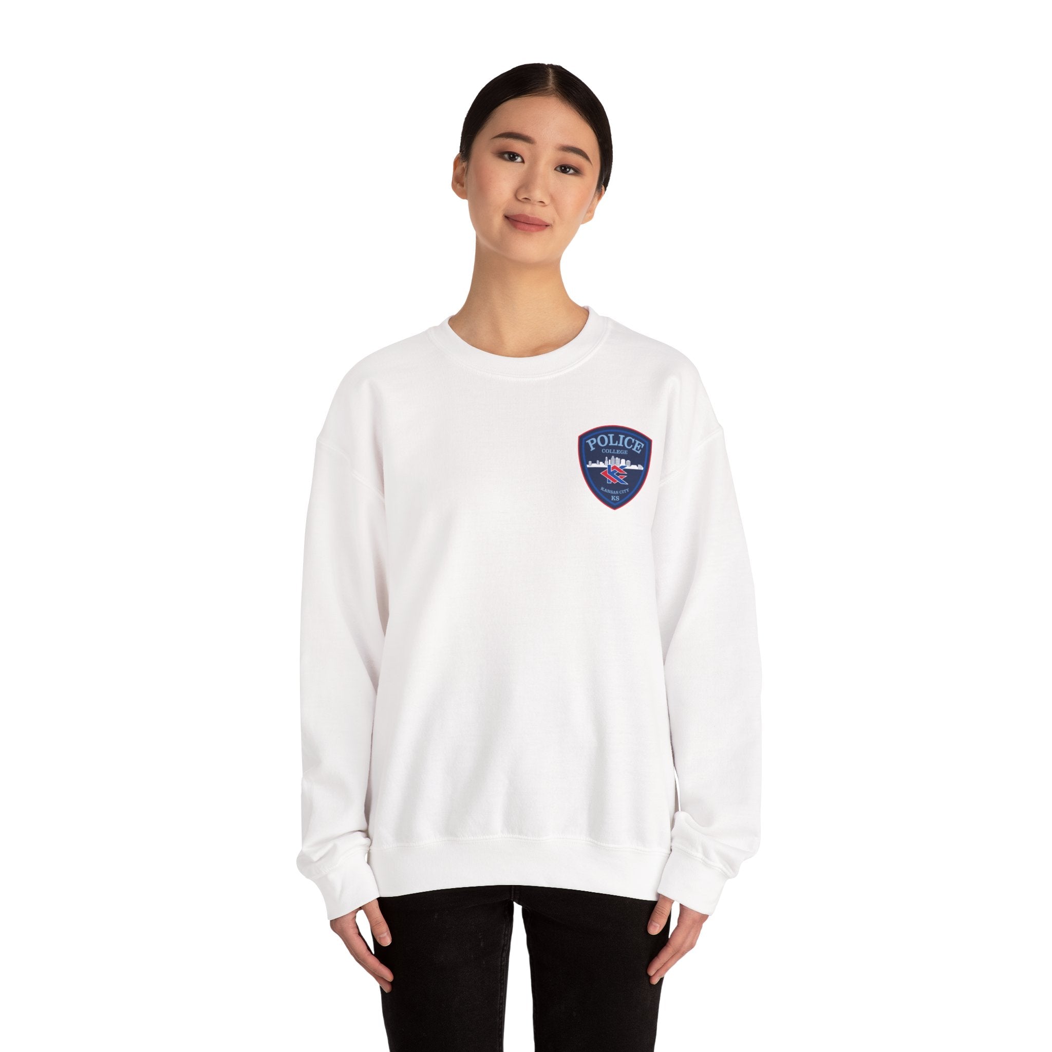 Kansas City College Police Blue Patch - Unisex Heavy Blend™ Crewneck Sweatshirt
