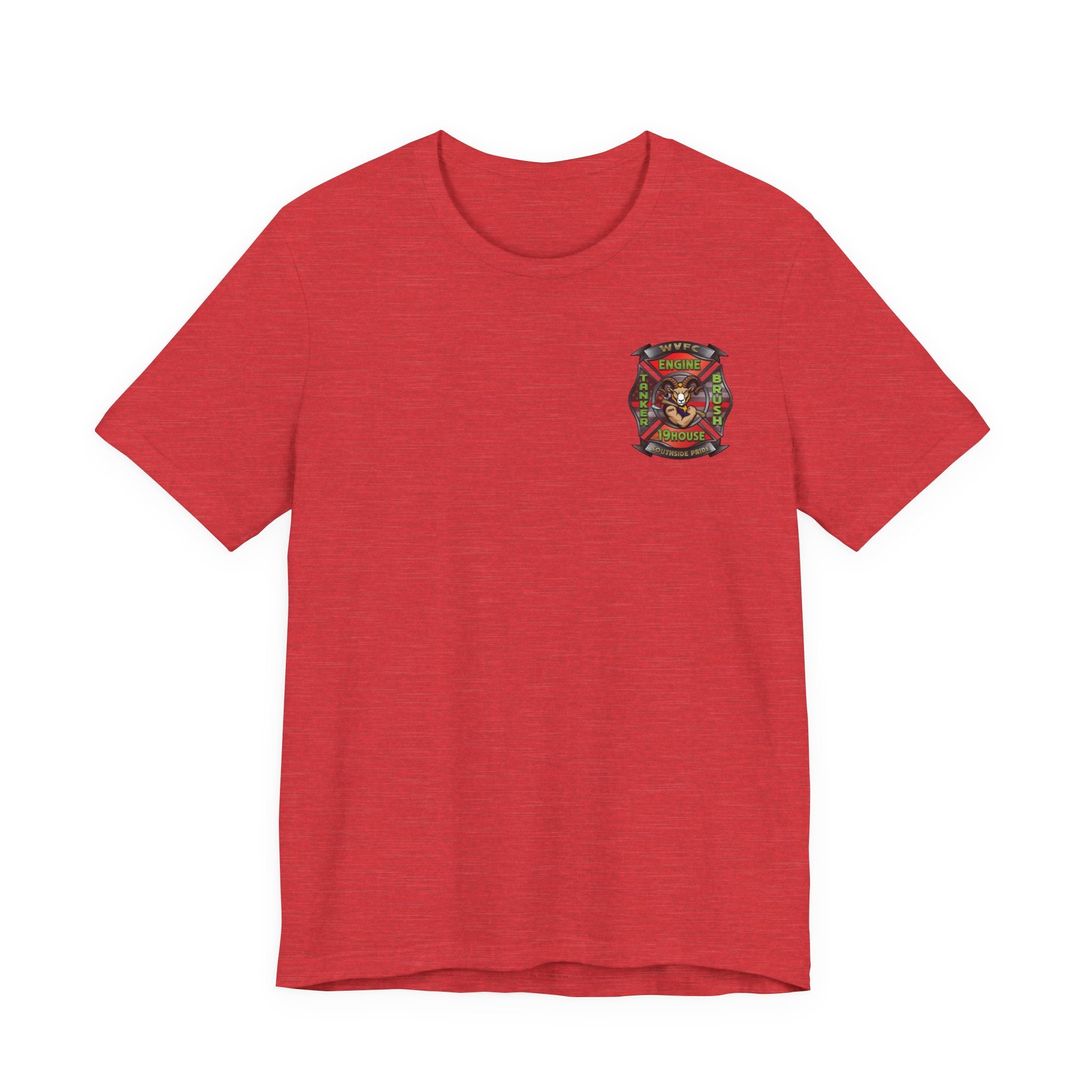 WVFC Goat Logo 2 Version 2 US Flag Gray - Unisex Jersey Short Sleeve Tee