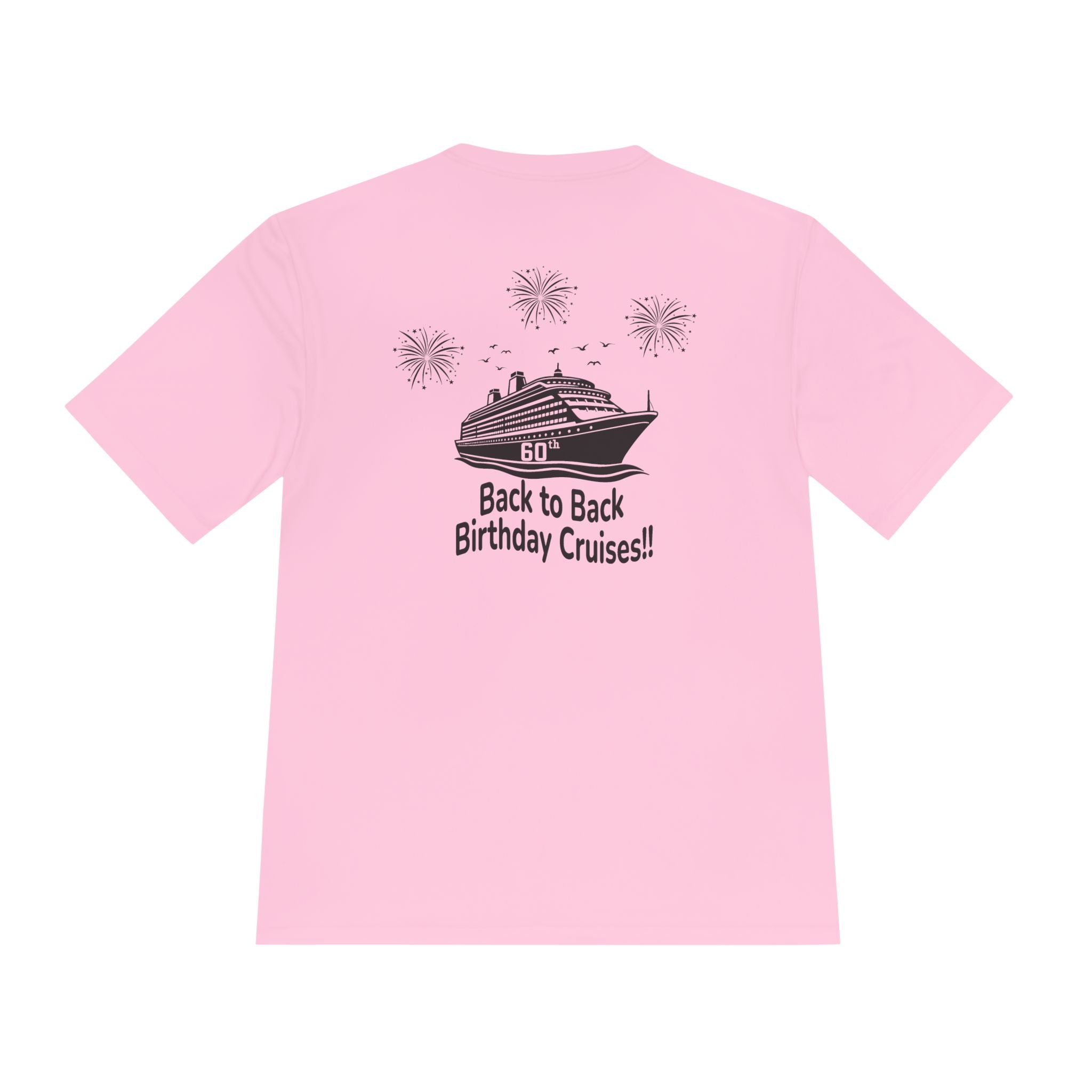 Diane Birthday Cruise Black Text - Unisex Moisture Wicking Tee