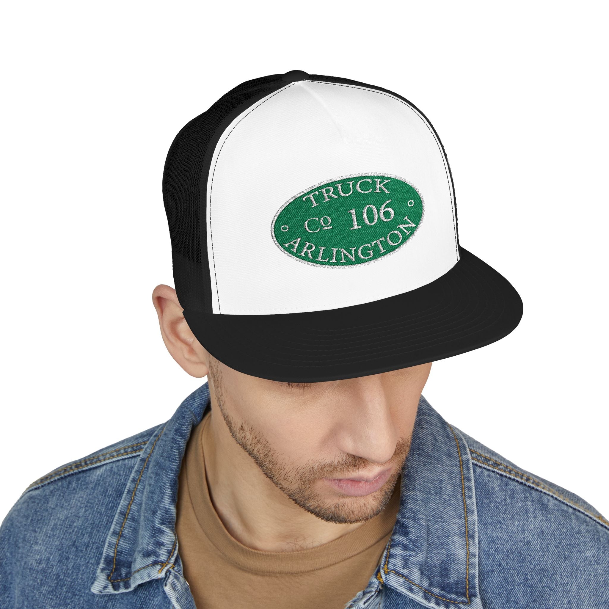 Arlington Truck 6 cirlce patch - 5 Panel Trucker Cap (Embroidery)