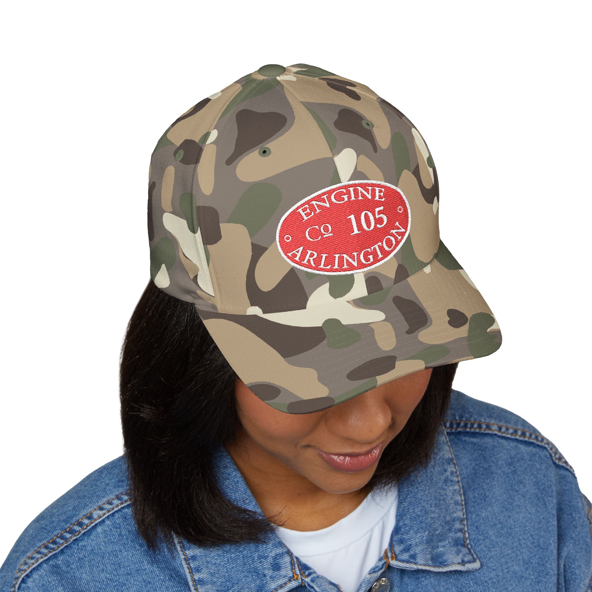 Arlington Engine 5 Circle Patch - FLEXFIT Closed-Back Structured Cap (Embroidery)