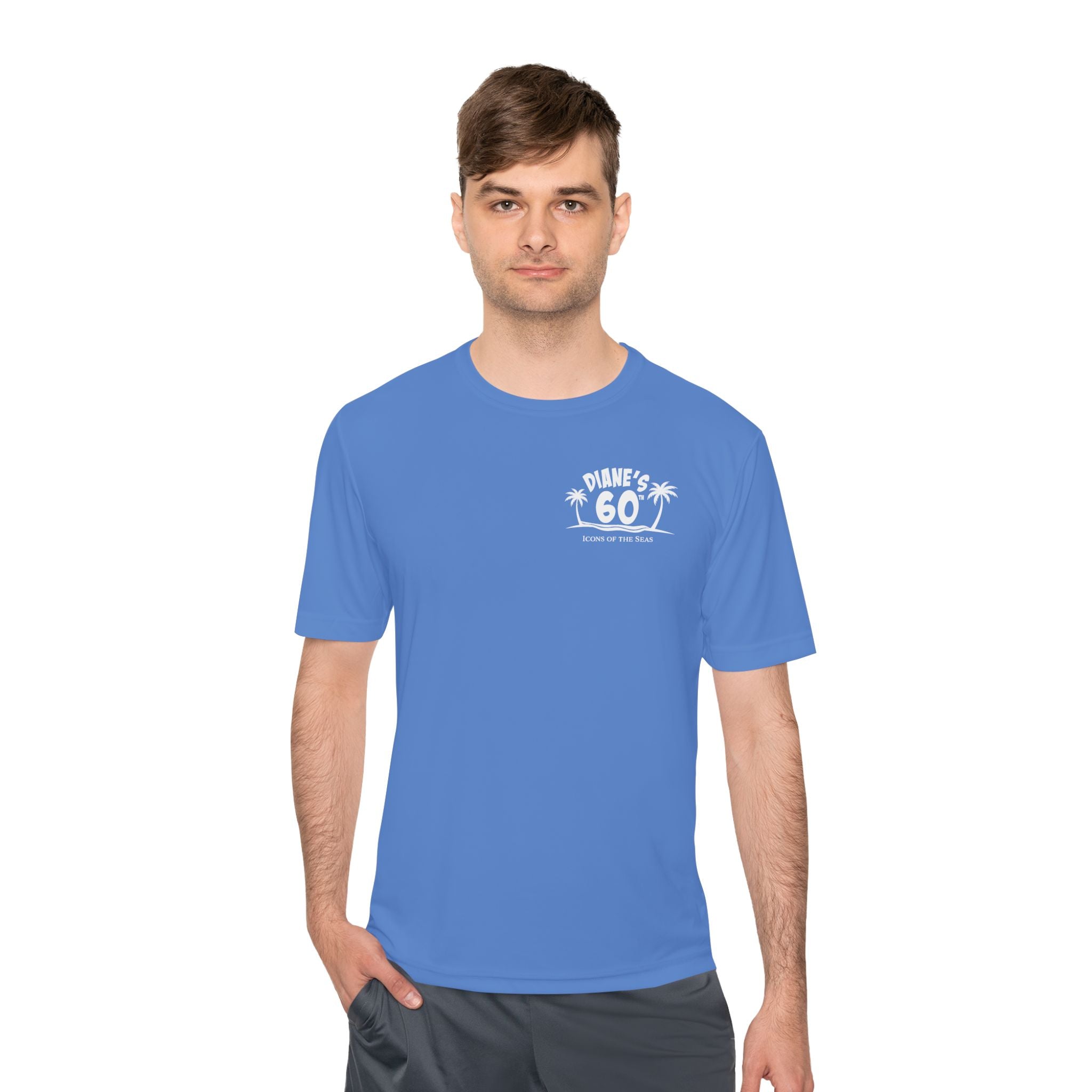 Diane Birthday Cruise White Text- Unisex Moisture Wicking Tee