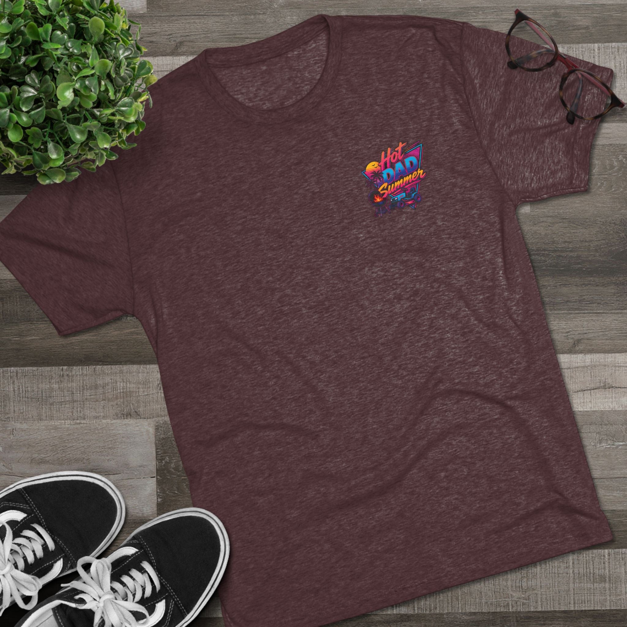 Hot Dad Summer Rock Shirt - NextLevel Tri-Blend Crew Tee