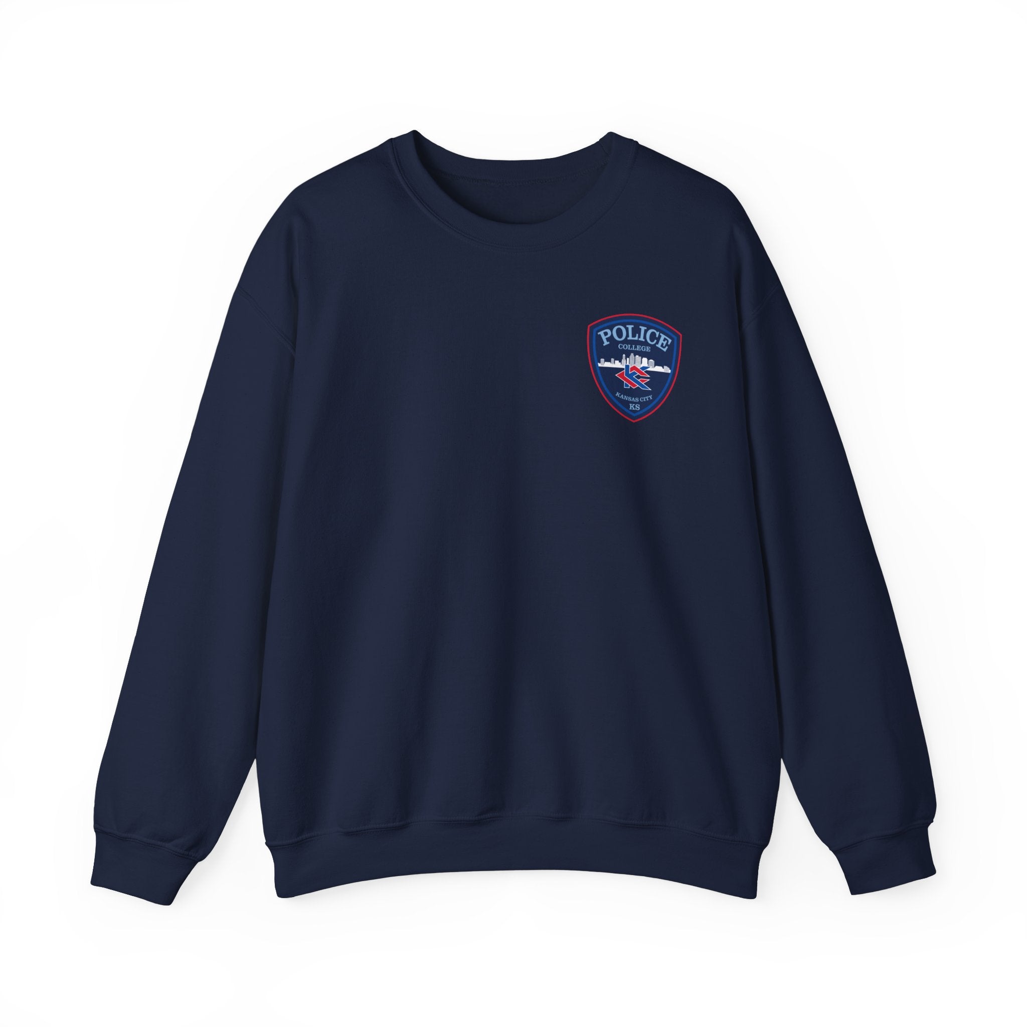 Kansas City College Police Blue Patch - Unisex Heavy Blend™ Crewneck Sweatshirt