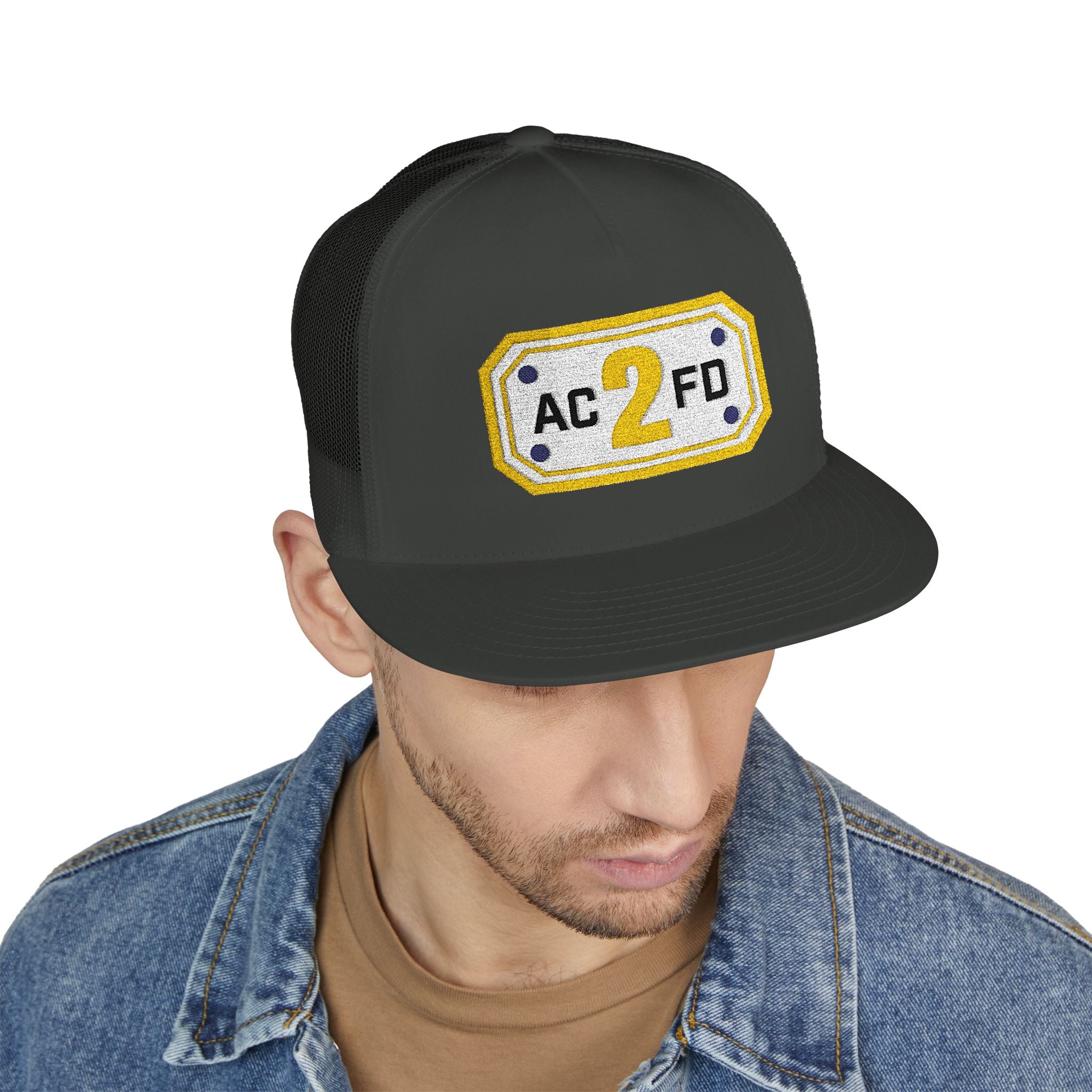 Arlington Rescue 2 (requested different style hat) - 5 Panel Trucker Cap (Embroidery)