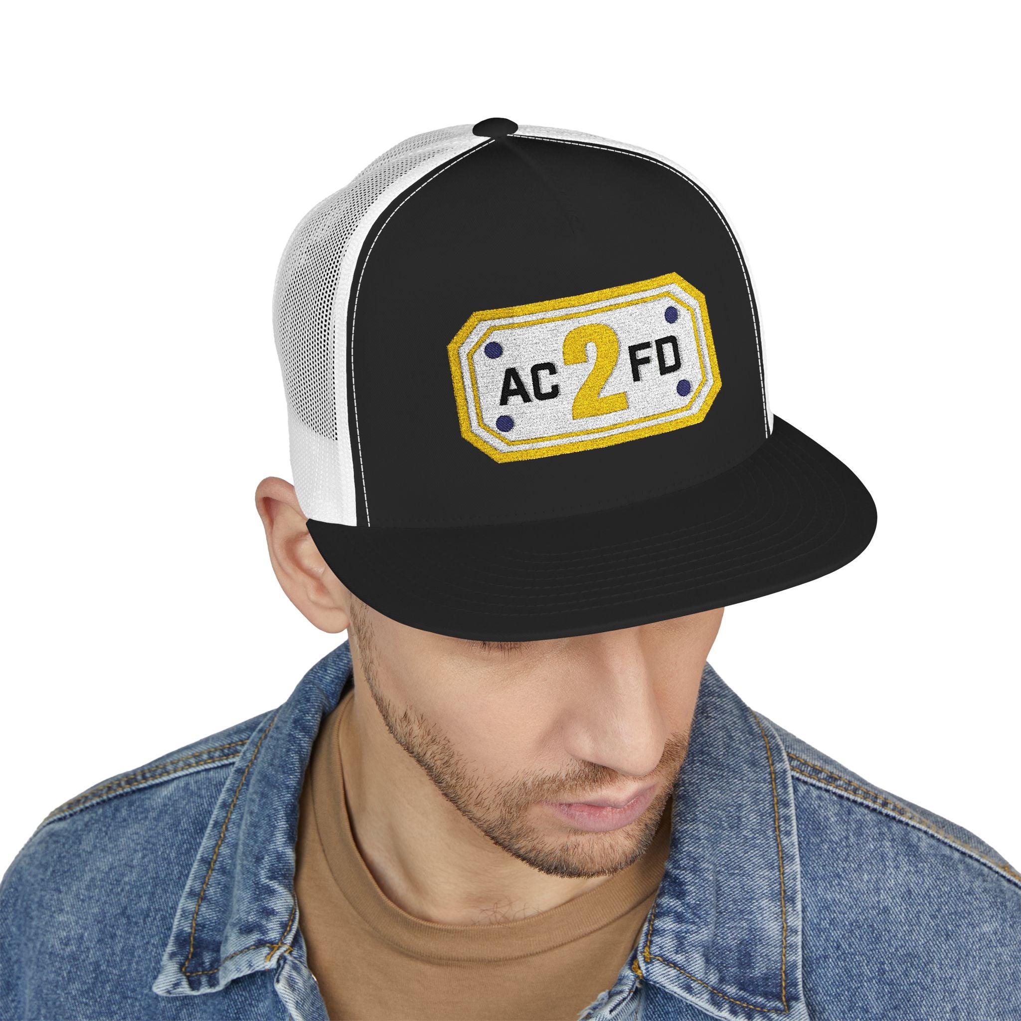 Arlington Rescue 2 (requested different style hat) - 5 Panel Trucker Cap (Embroidery)