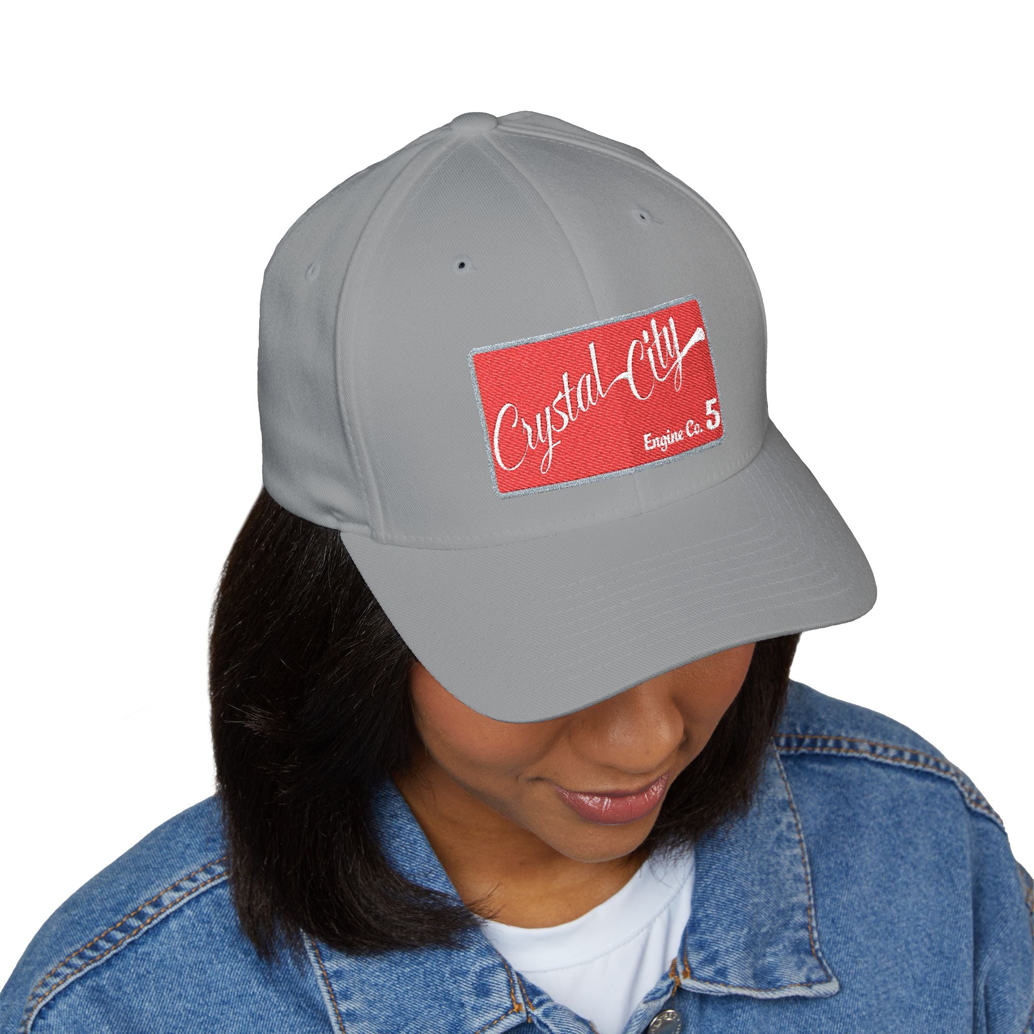 Arlington Crystal City Engine 5 - FLEXFIT Closed-Back Structured Cap (Embroidery)
