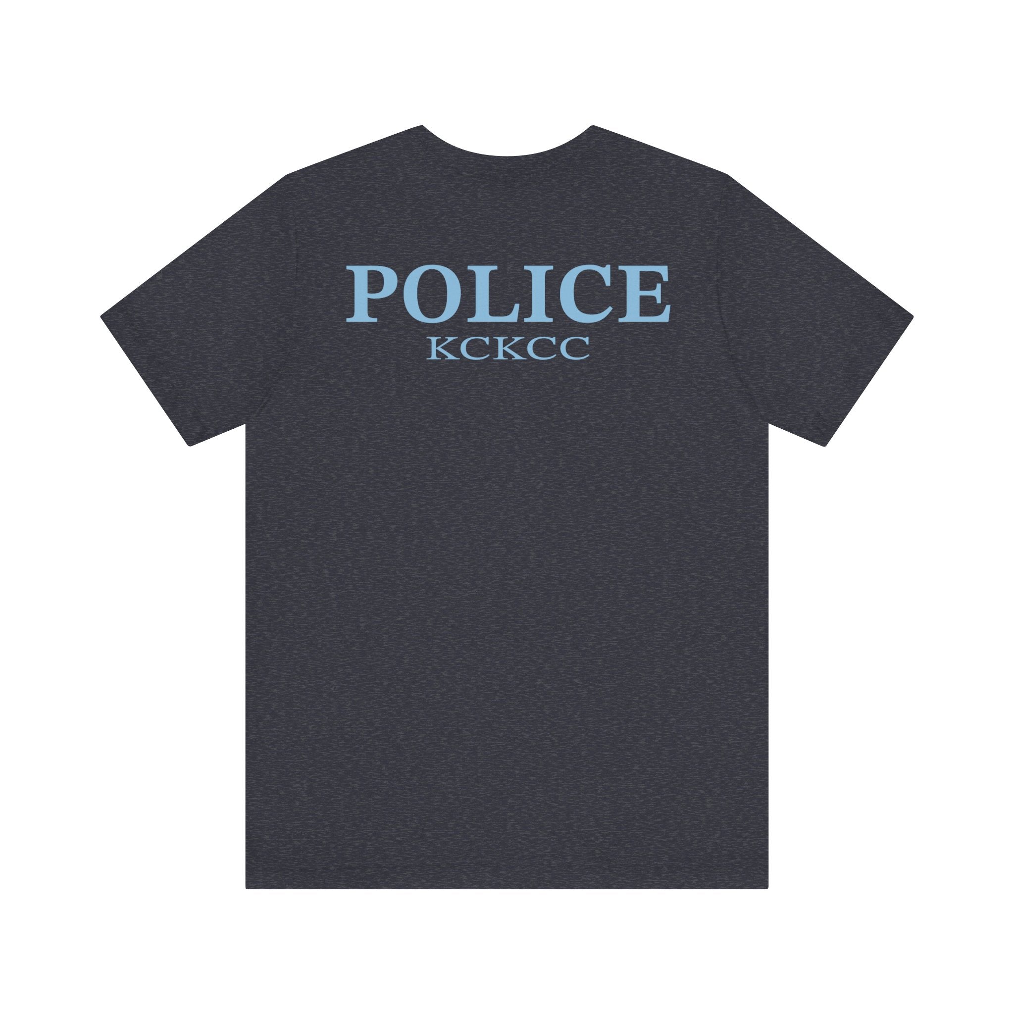 KCKCC Police Patch Color Blue Back - Unisex Jersey Short Sleeve Tee