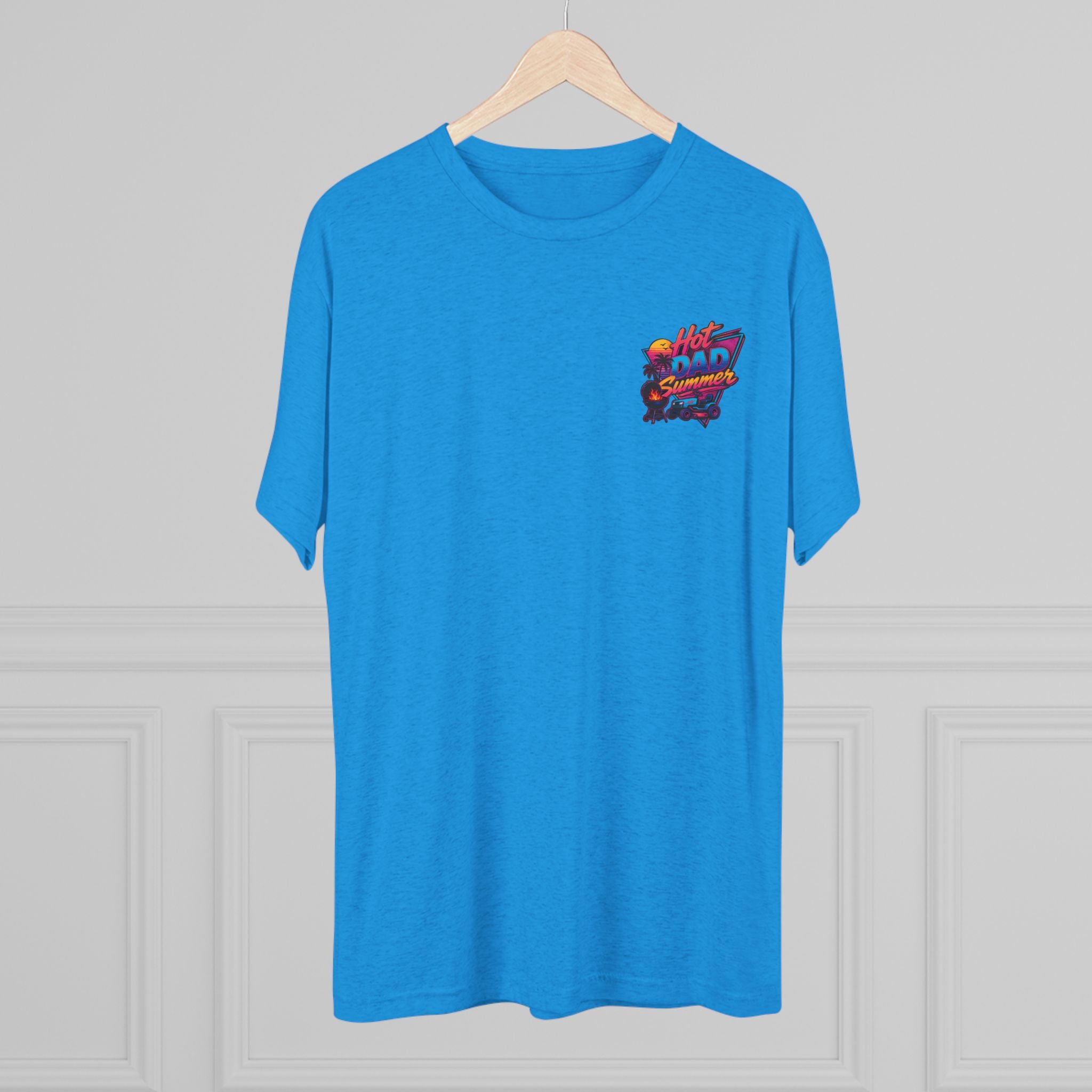 Hot Dad Summer Rock Shirt - NextLevel Tri-Blend Crew Tee
