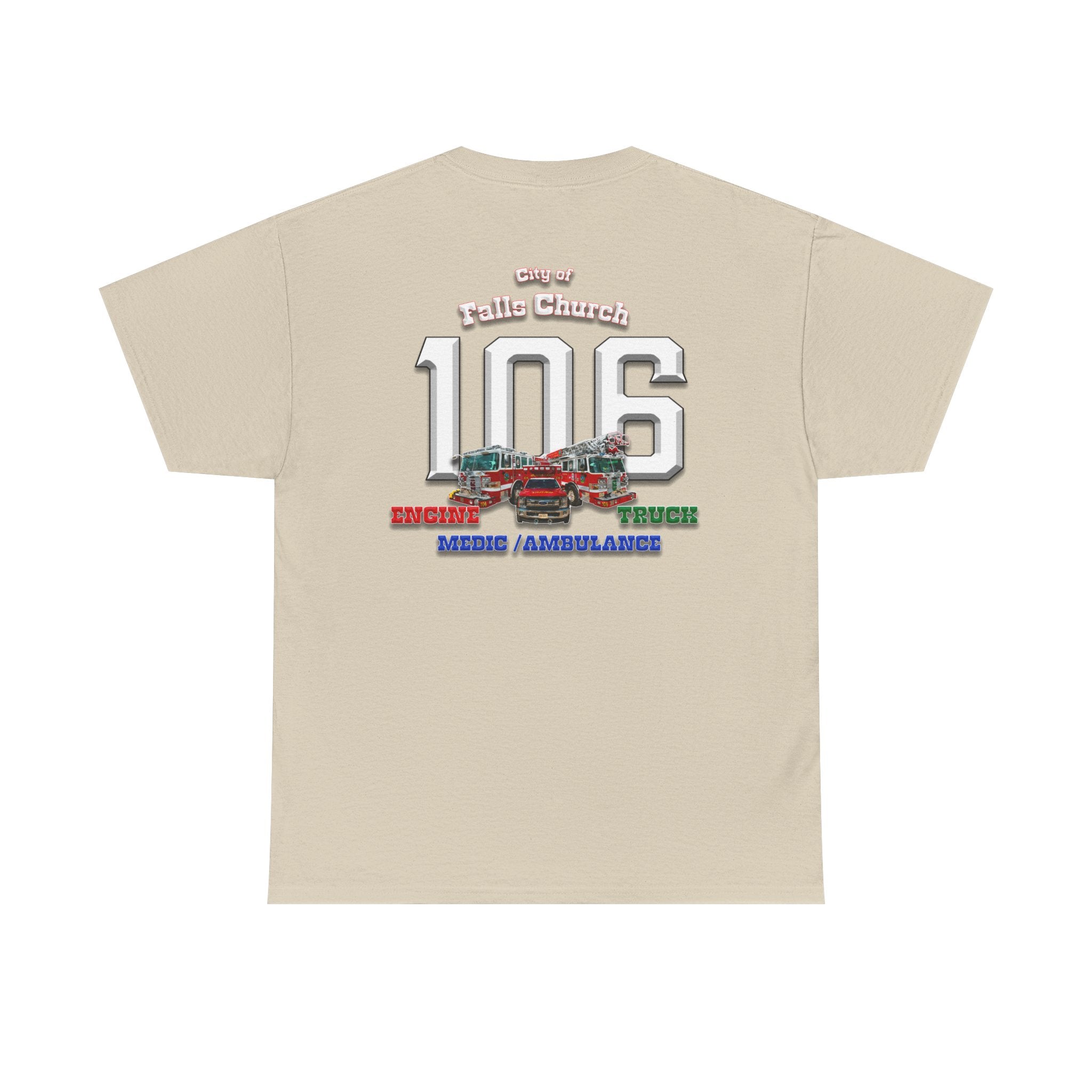 Station 6 Falls Church Apparatus -Heavy Cotton Unisex Tee -