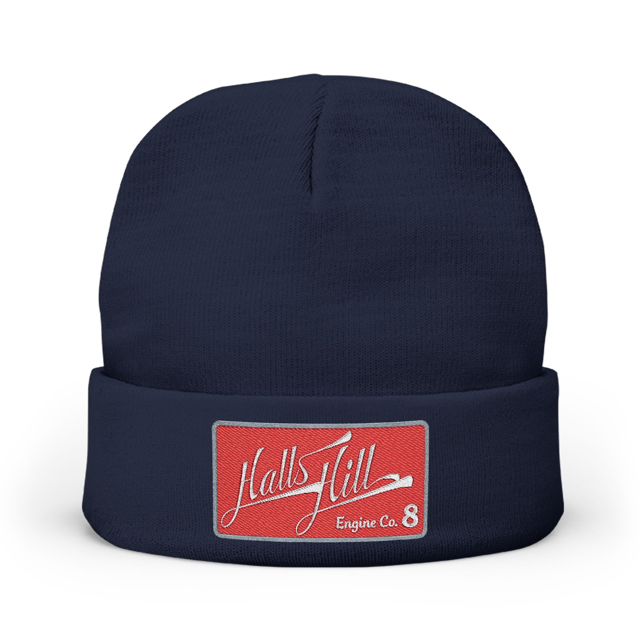 Arlington Halls Hill Engine 8 - Knit Beanie (Embroidery)